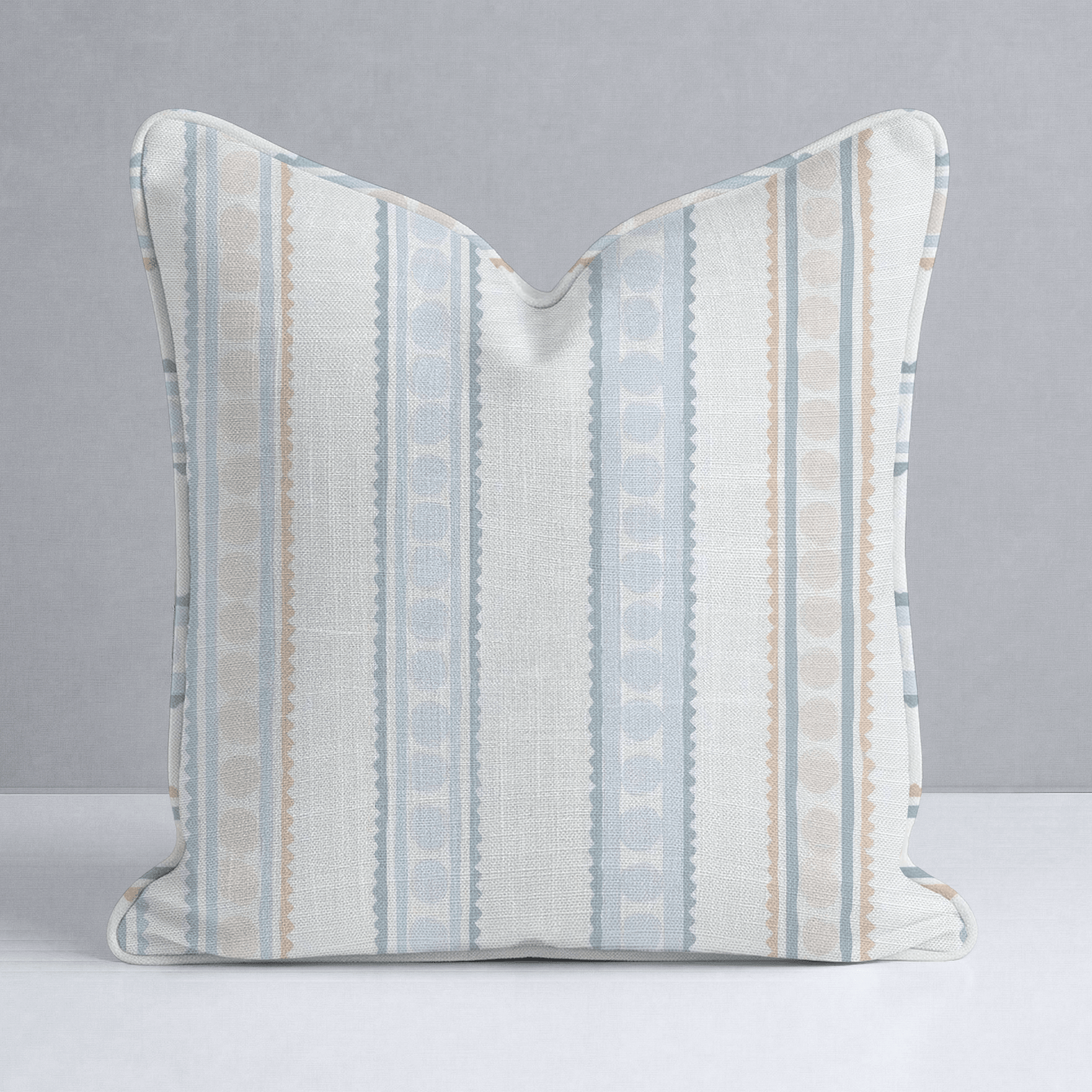 Ribbon Rows Throw Pillow - Lemon Park