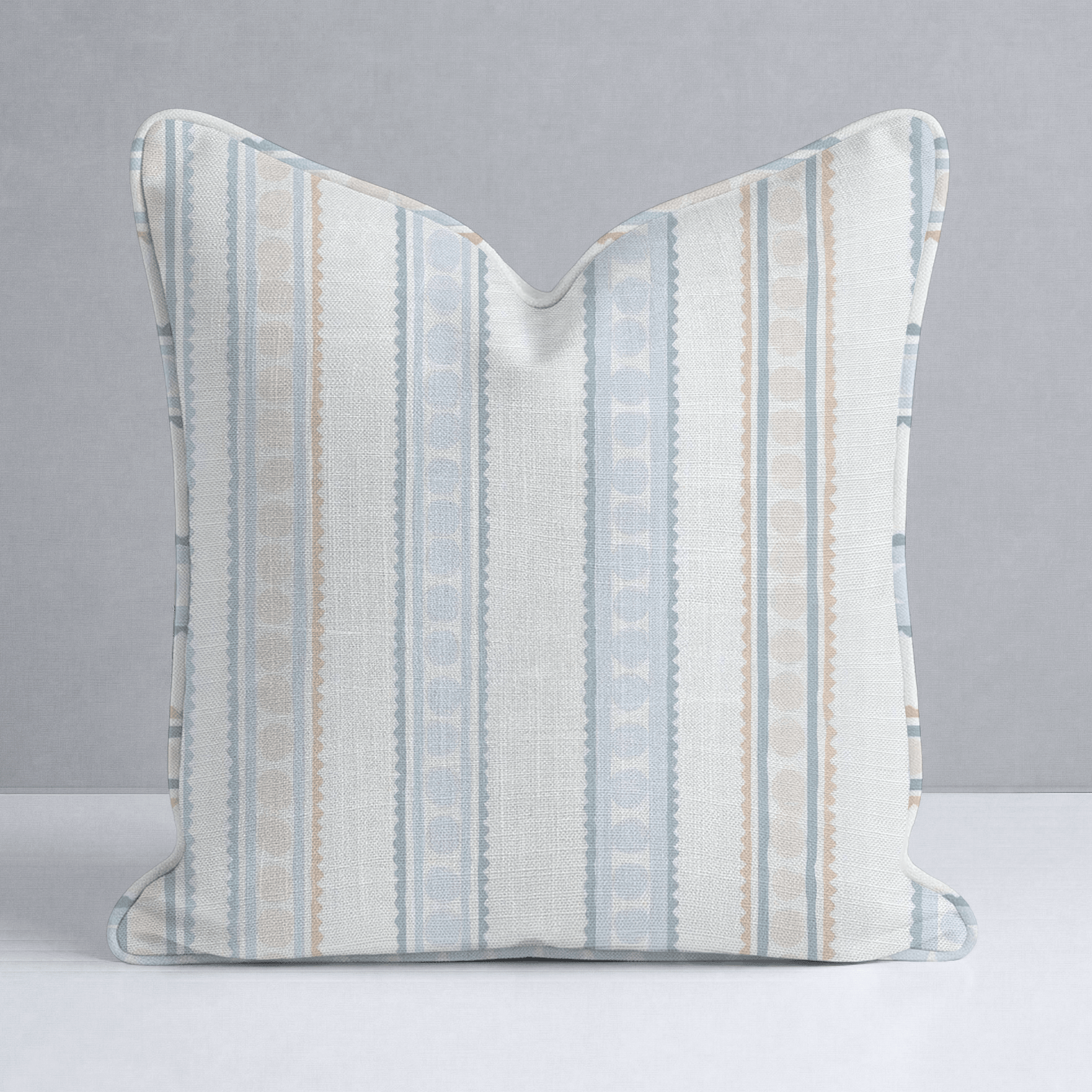 Ribbon Rows Throw Pillow - Lemon Park