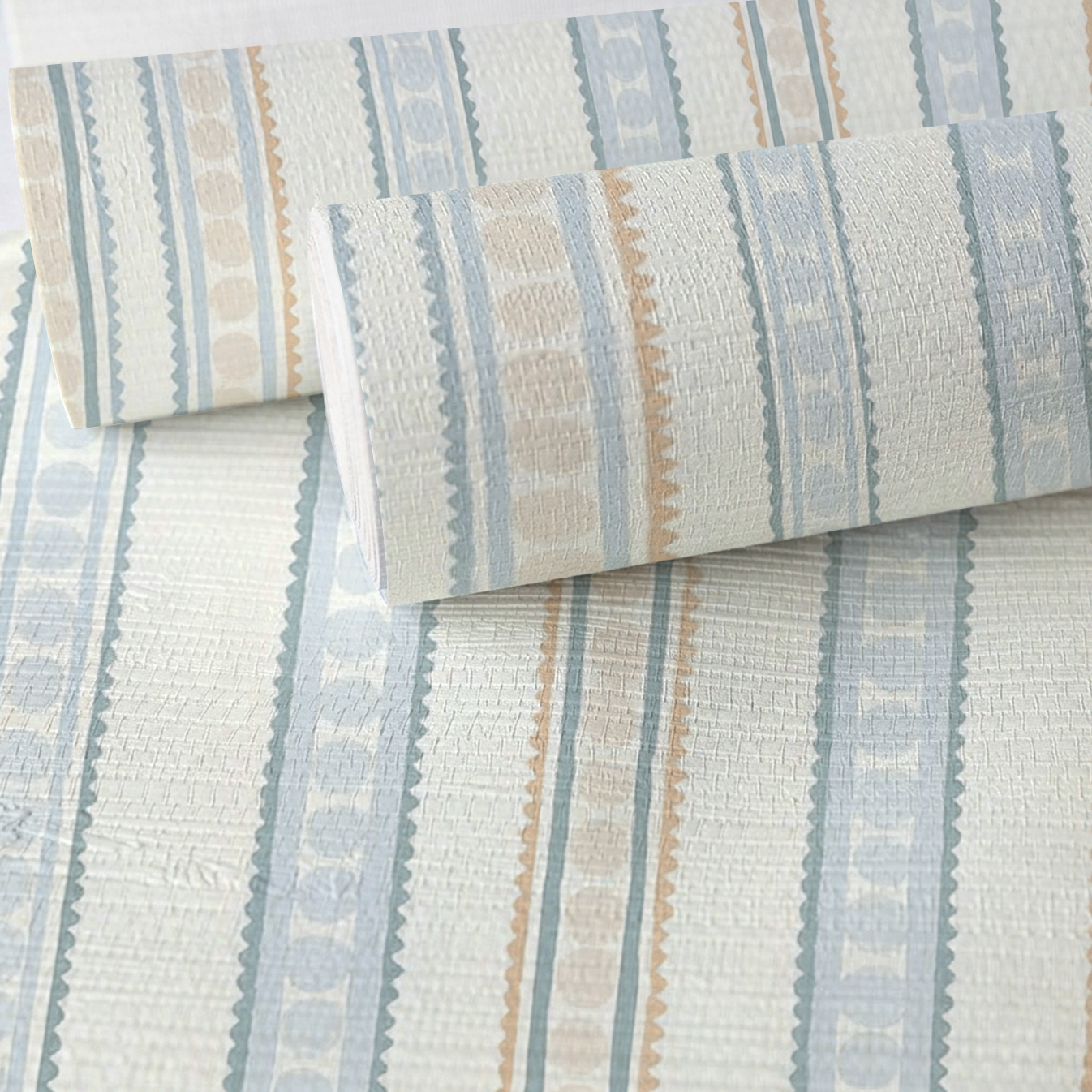 Ribbon Rows Faux Grasscloth Wallpaper