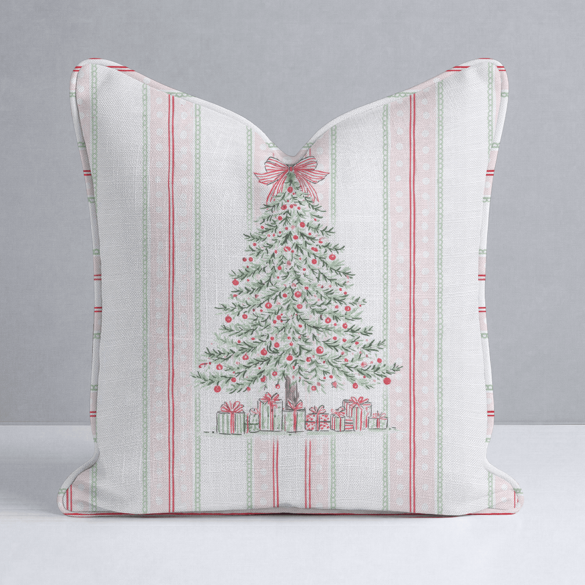 Ribbon Top Tree Throw Pillow - Lemon Park