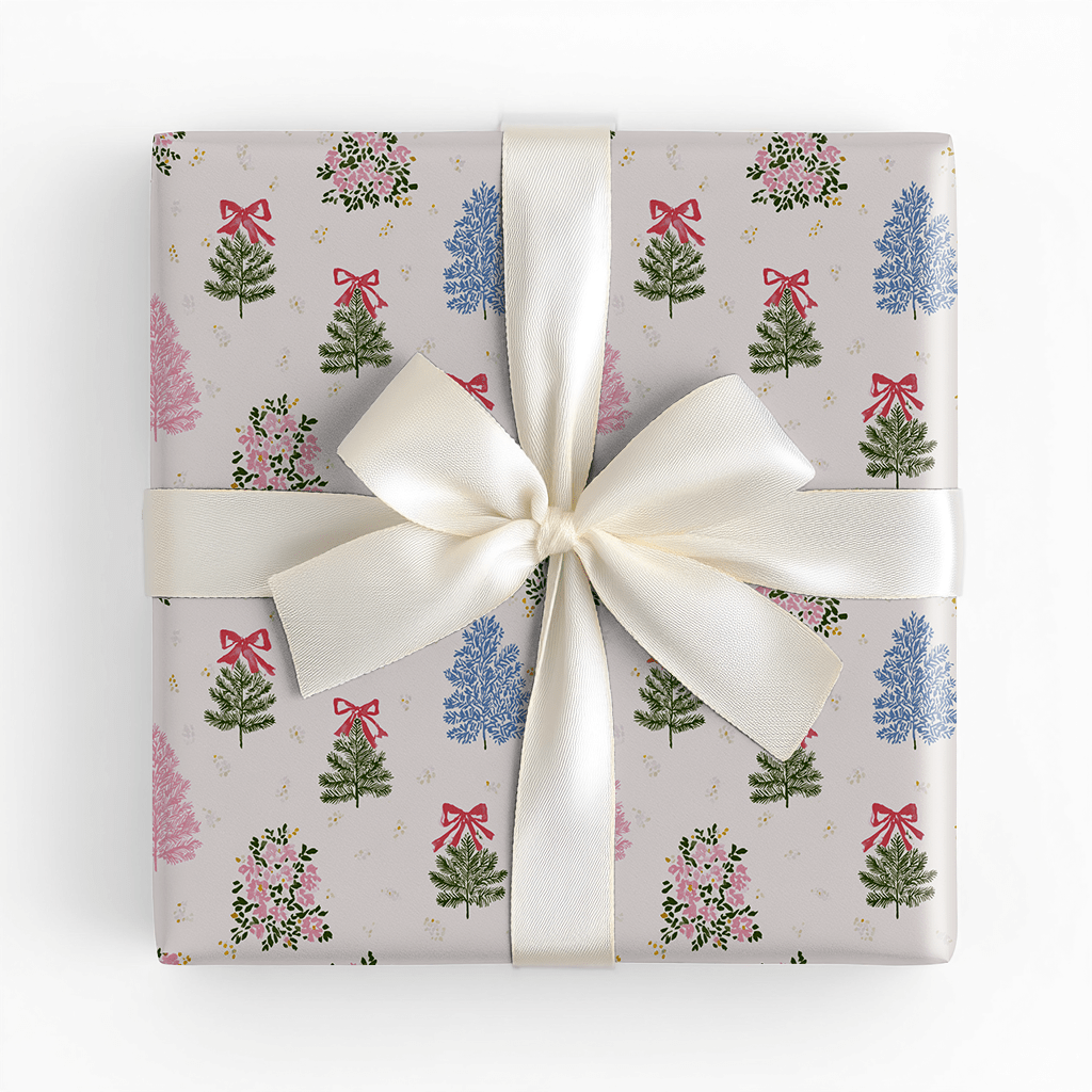 Ribbon Trees - Wrapping Paper - Lemon Park