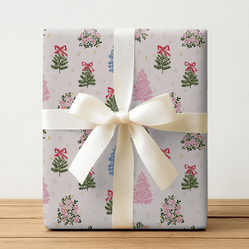 Ribbon Trees - Wrapping Paper - Lemon Park