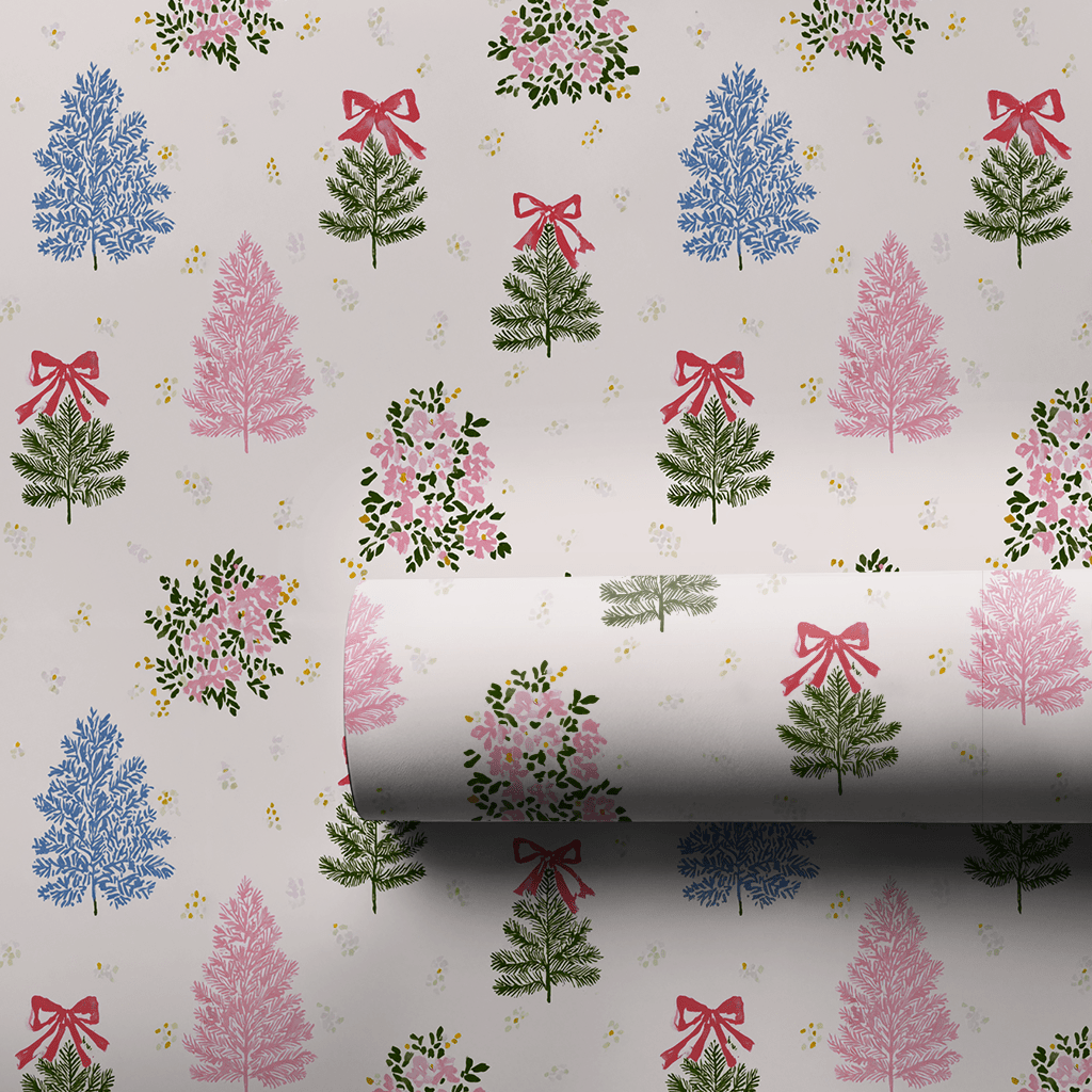 Ribbon Trees - Wrapping Paper - Lemon Park