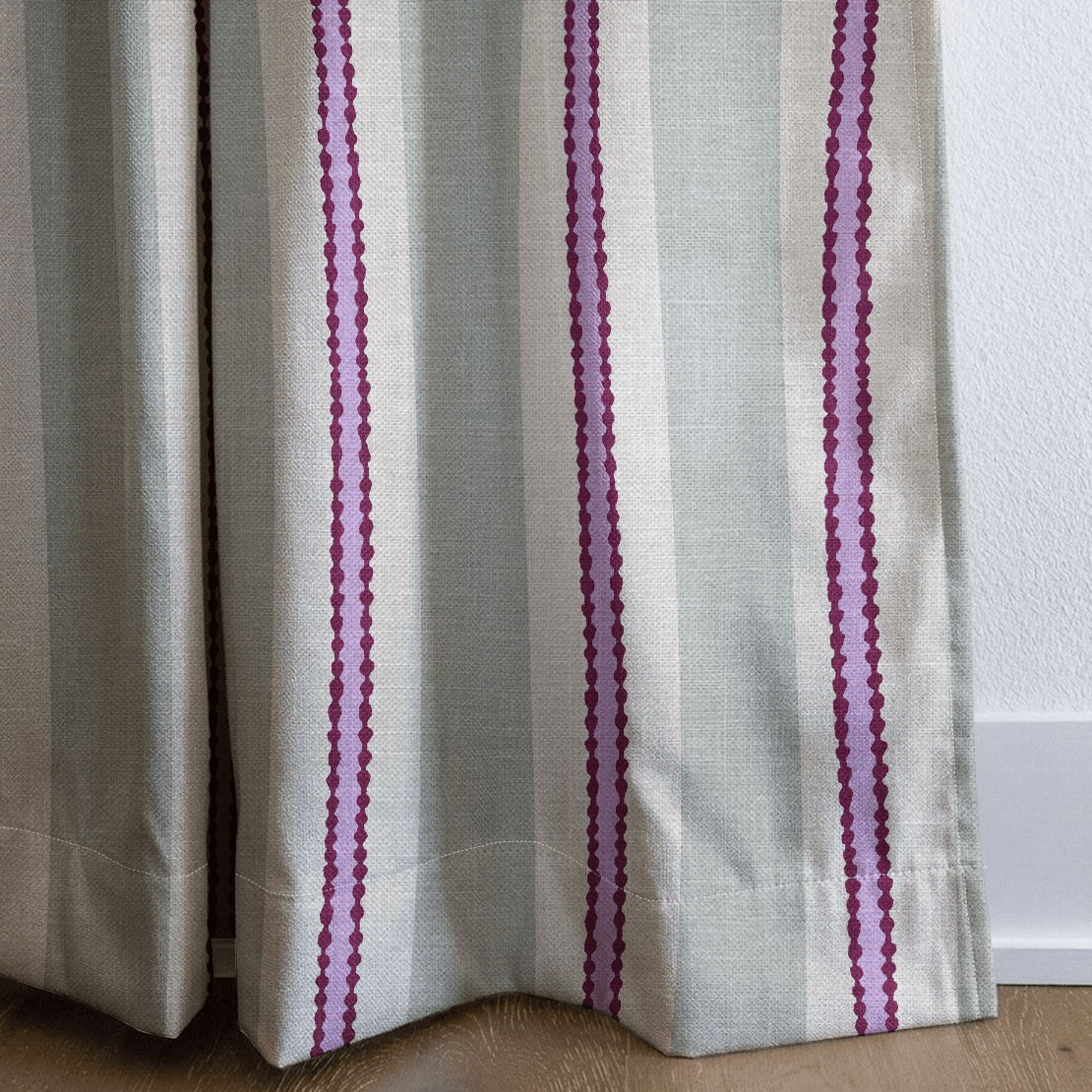 Rickrack Lane Stripe - Drapery - Lemon Park