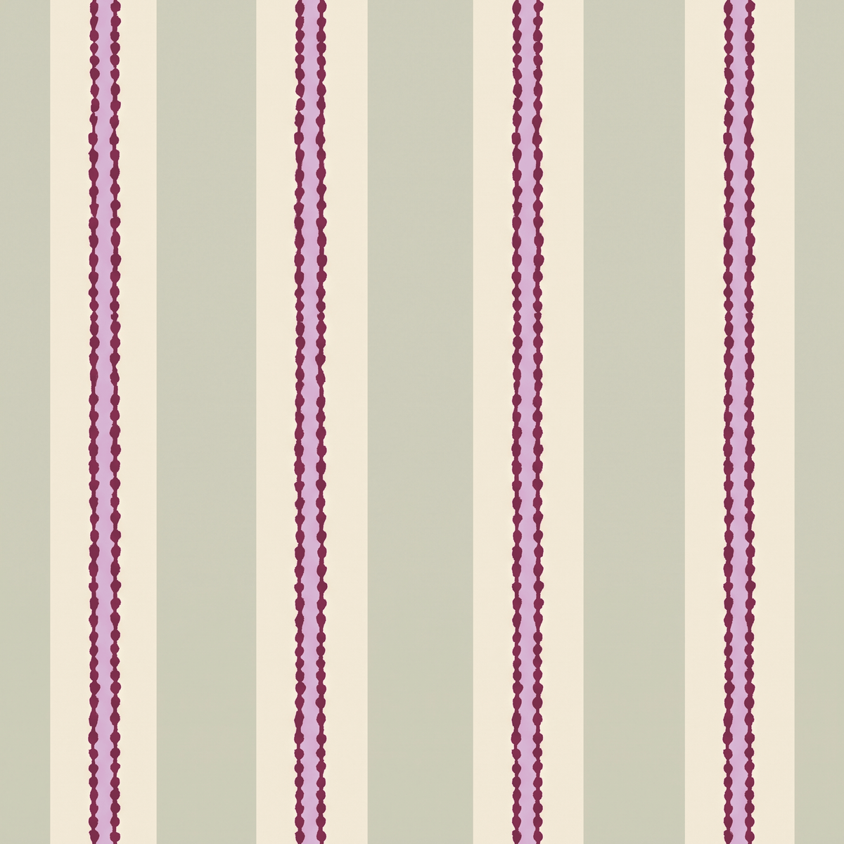 Rickrack Lane Stripe Wallpaper - Lemon Park