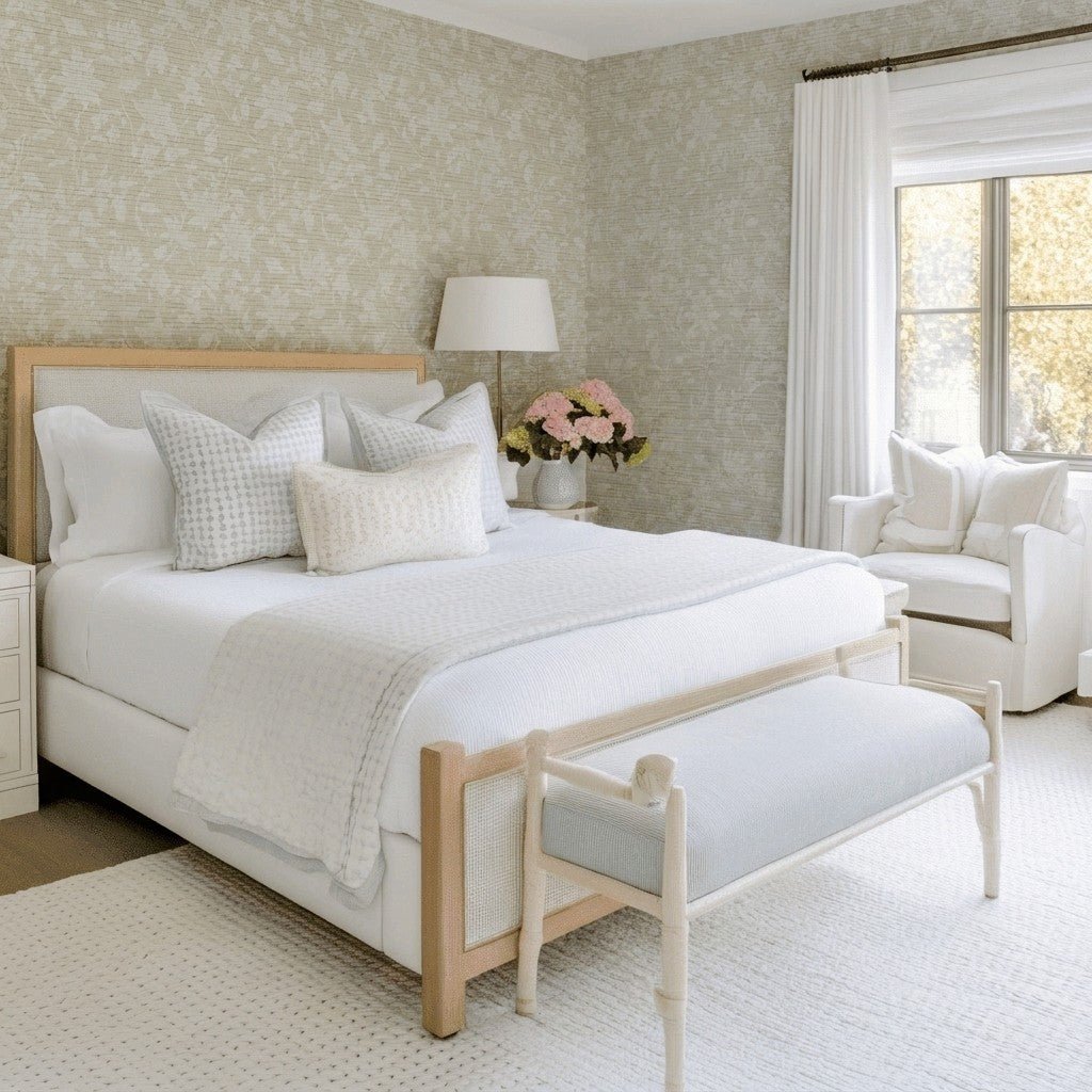 Riverbloom Faux Grasscloth Wallpaper - Lemon Park