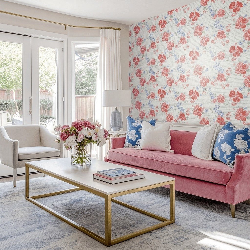 Robin Faux Grasscloth Wallpaper - Lemon Park