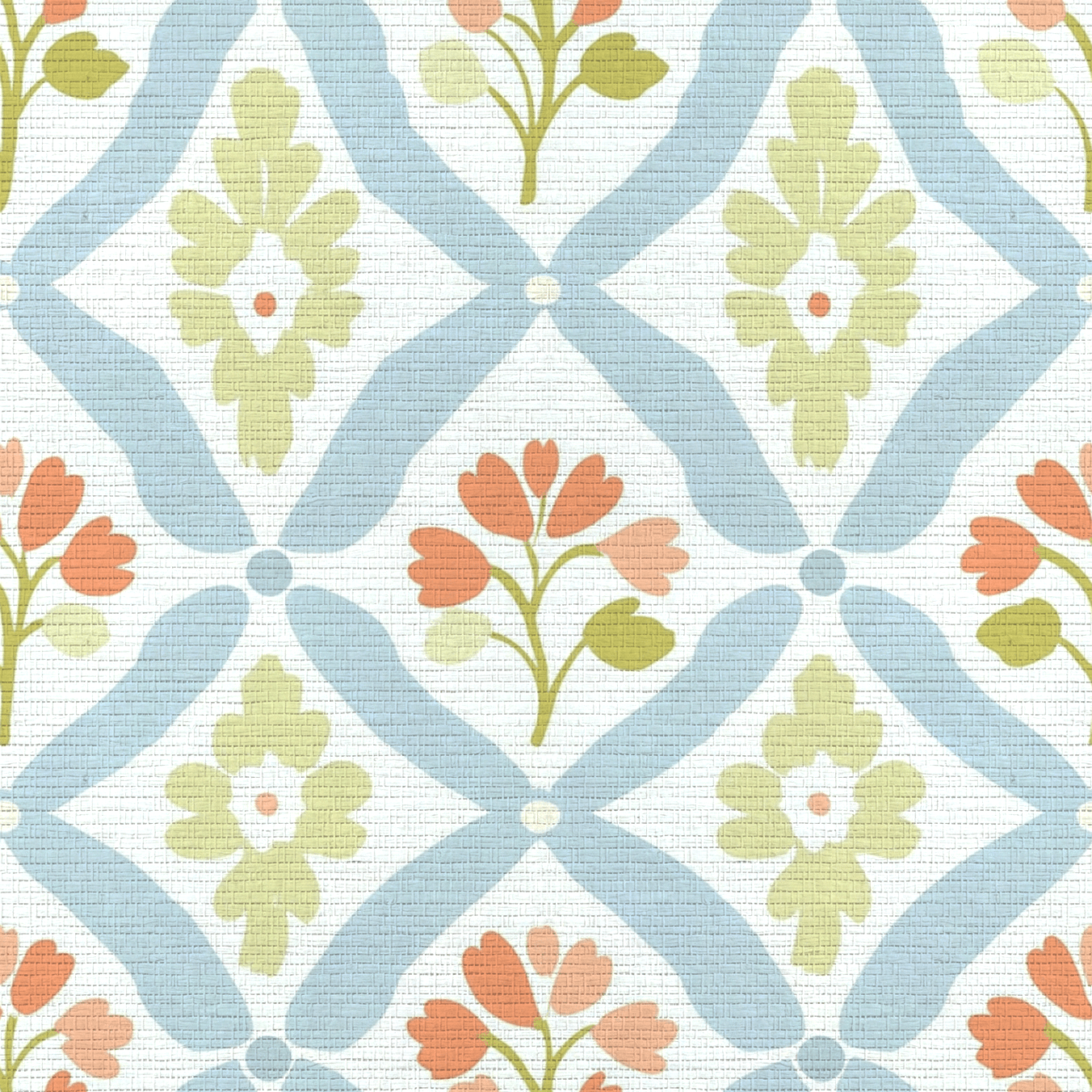 Robyn's Garden Faux Grasscloth Wallpaper - Lemon Park