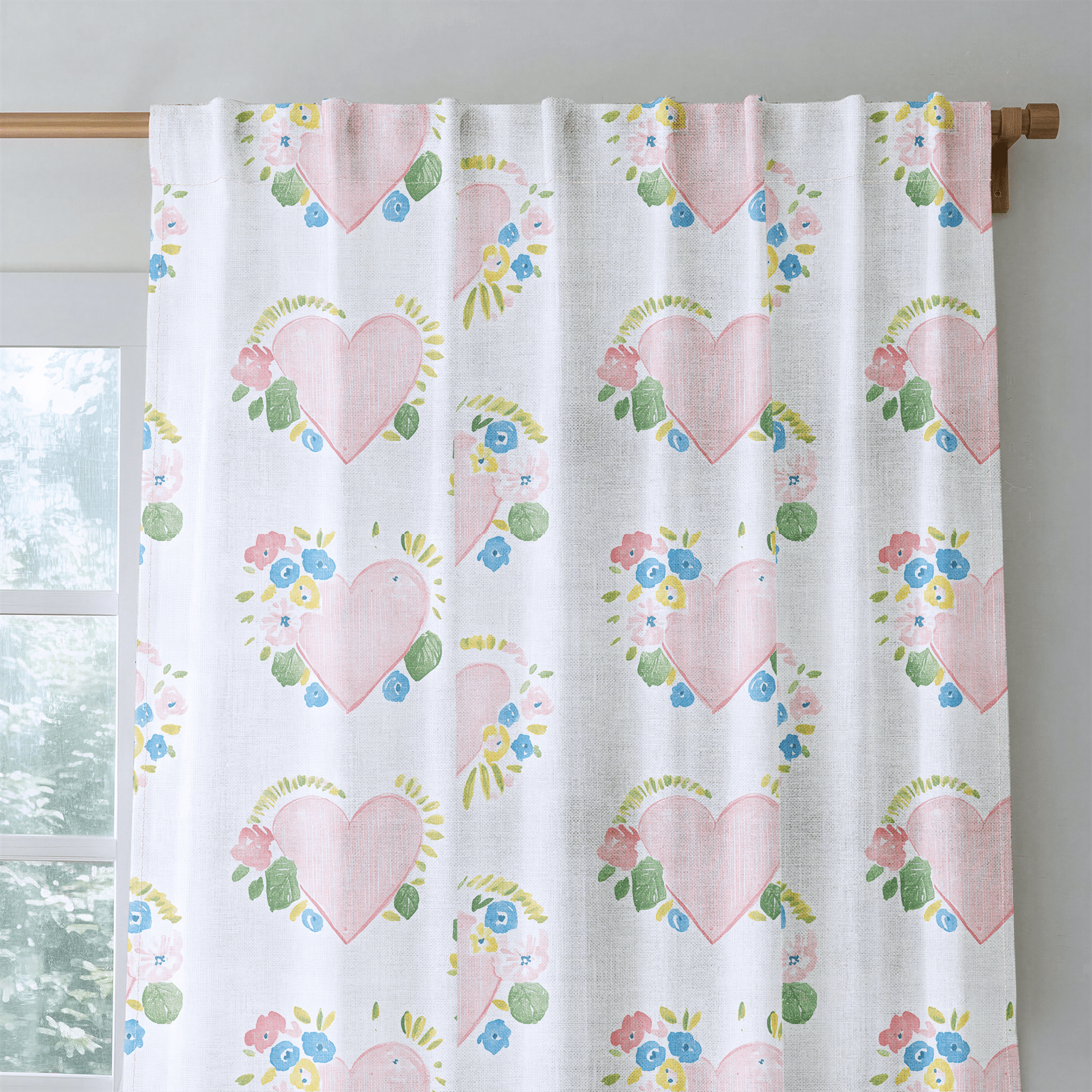 Rosabella Hearts - Drapery - Lemon Park
