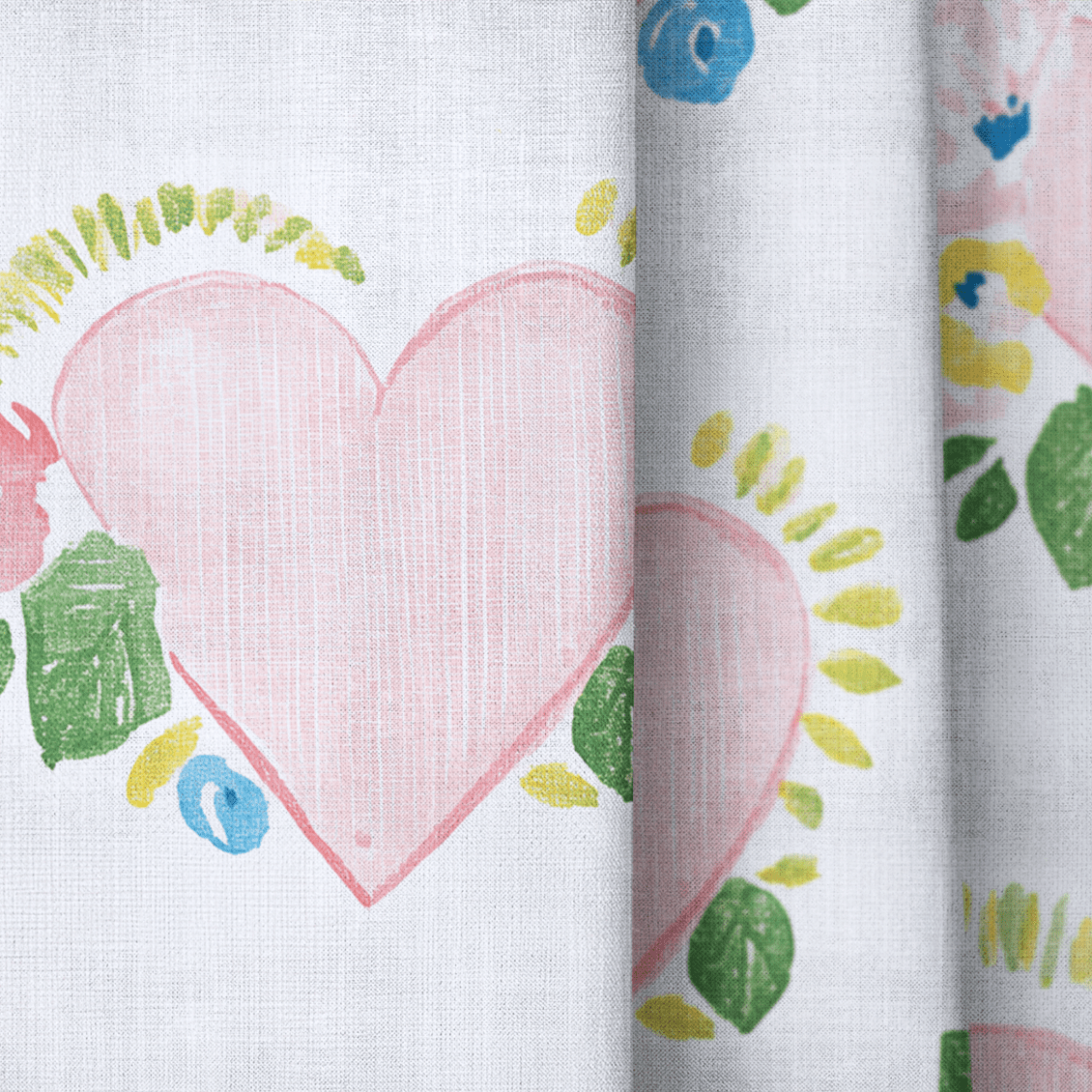 Rosabella Hearts - Drapery - Lemon Park