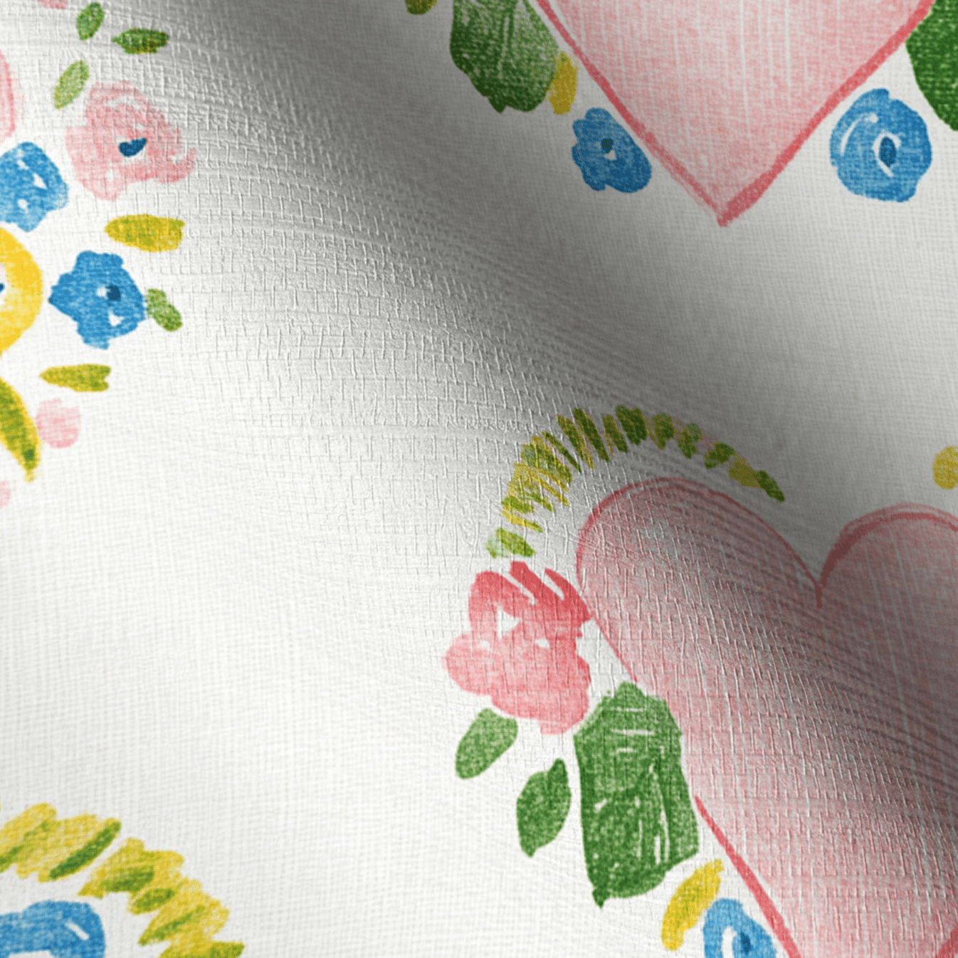 Rosabella Hearts Faux Grasscloth Wallpaper - Lemon Park
