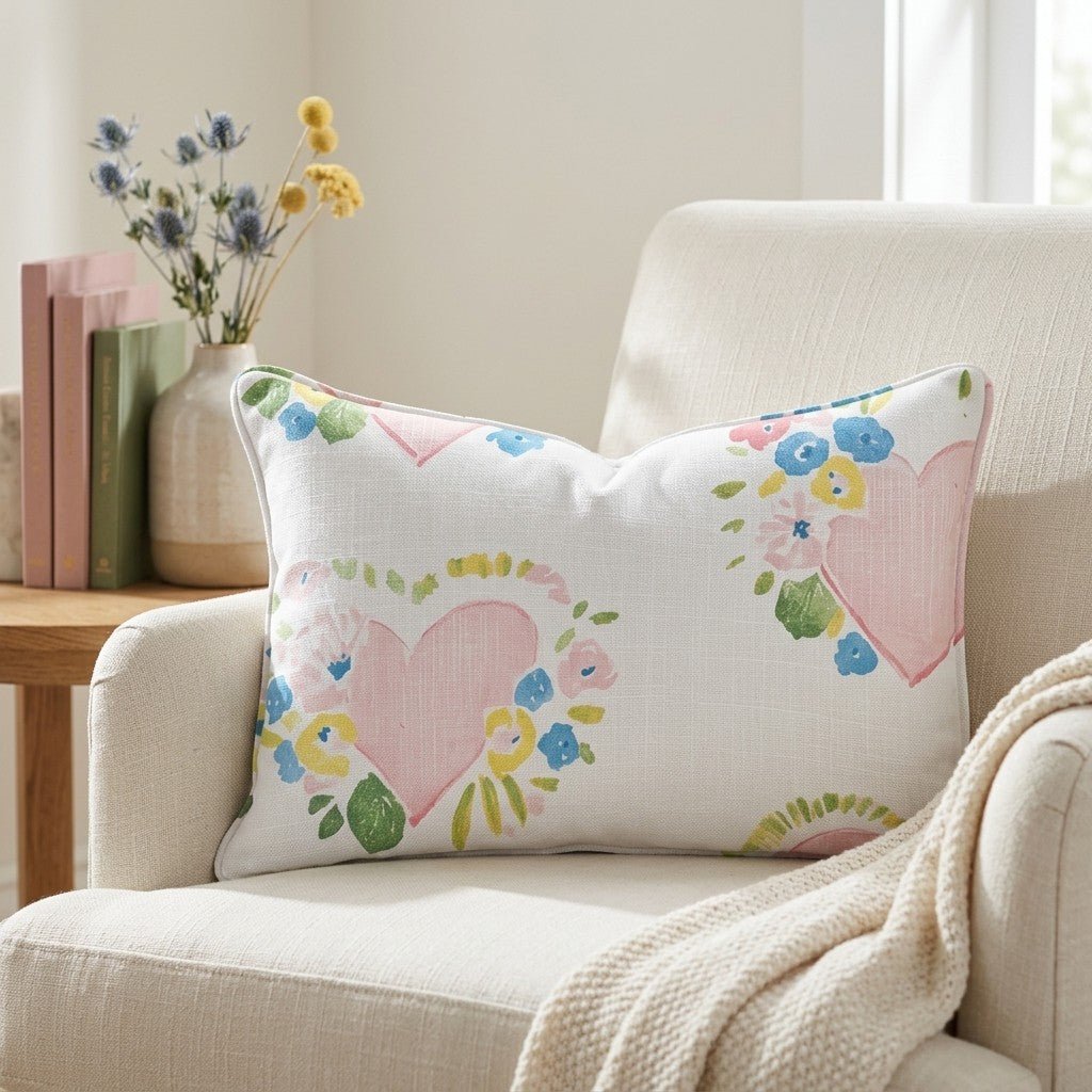 Rosabella Hearts Throw Pillow - Lemon Park