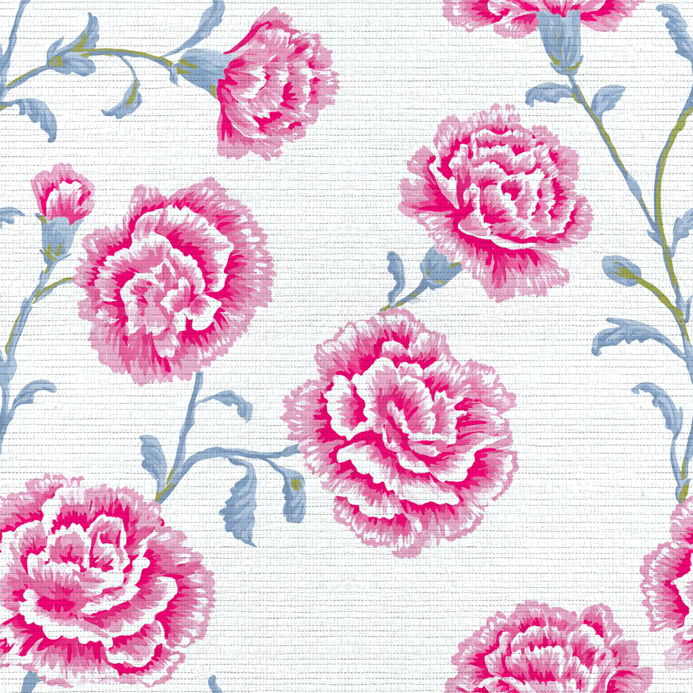 Rose Carnation Faux Grasscloth Wallpaper - Lemon Park