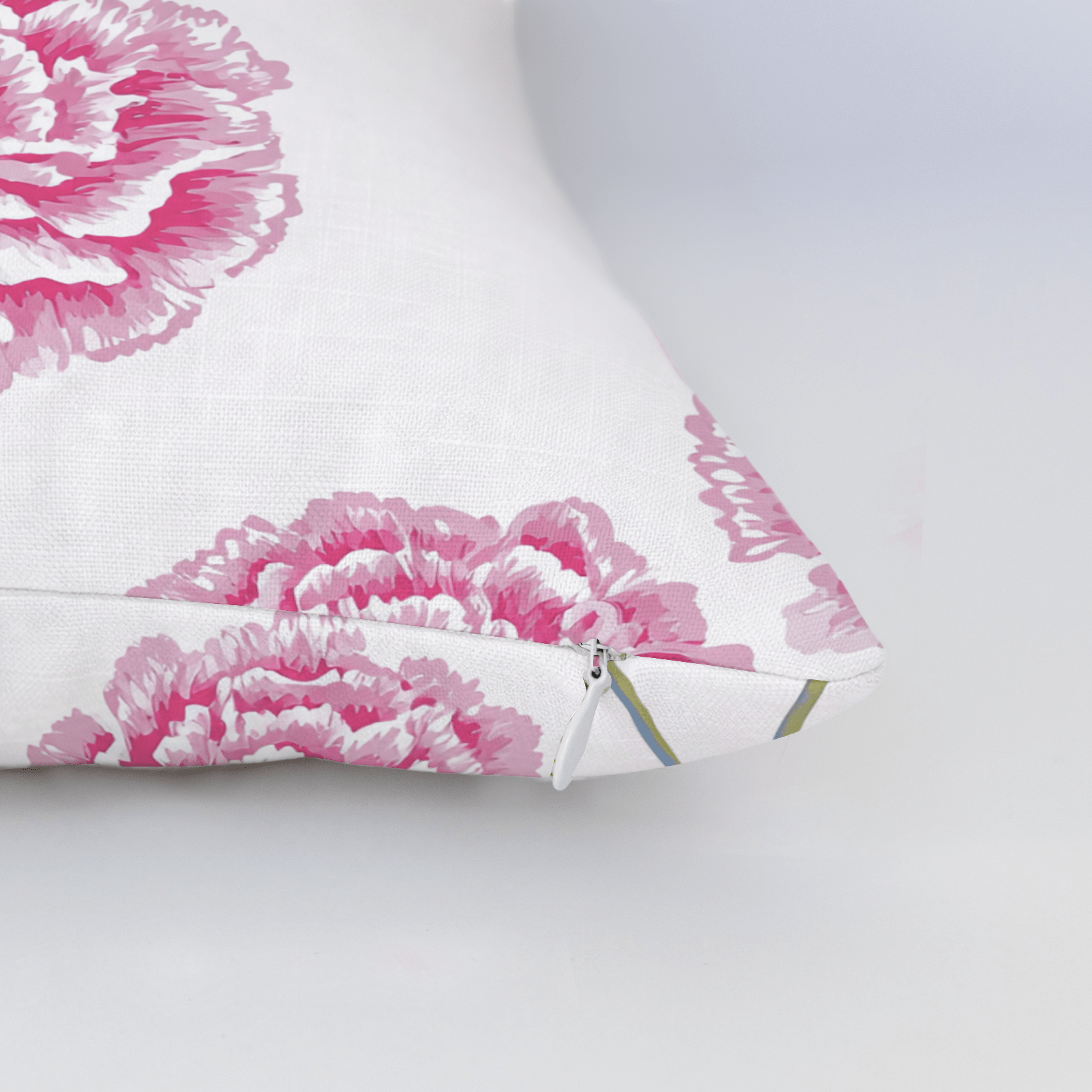 Rose Carnation Throw Pillow - Lemon Park