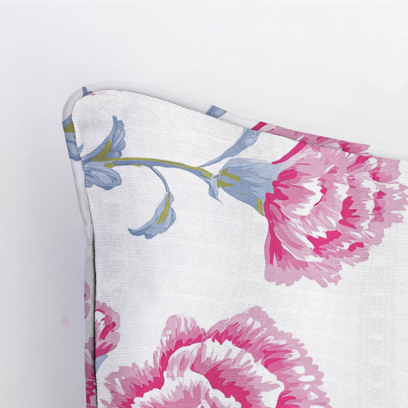 Rose Carnation Throw Pillow - Lemon Park