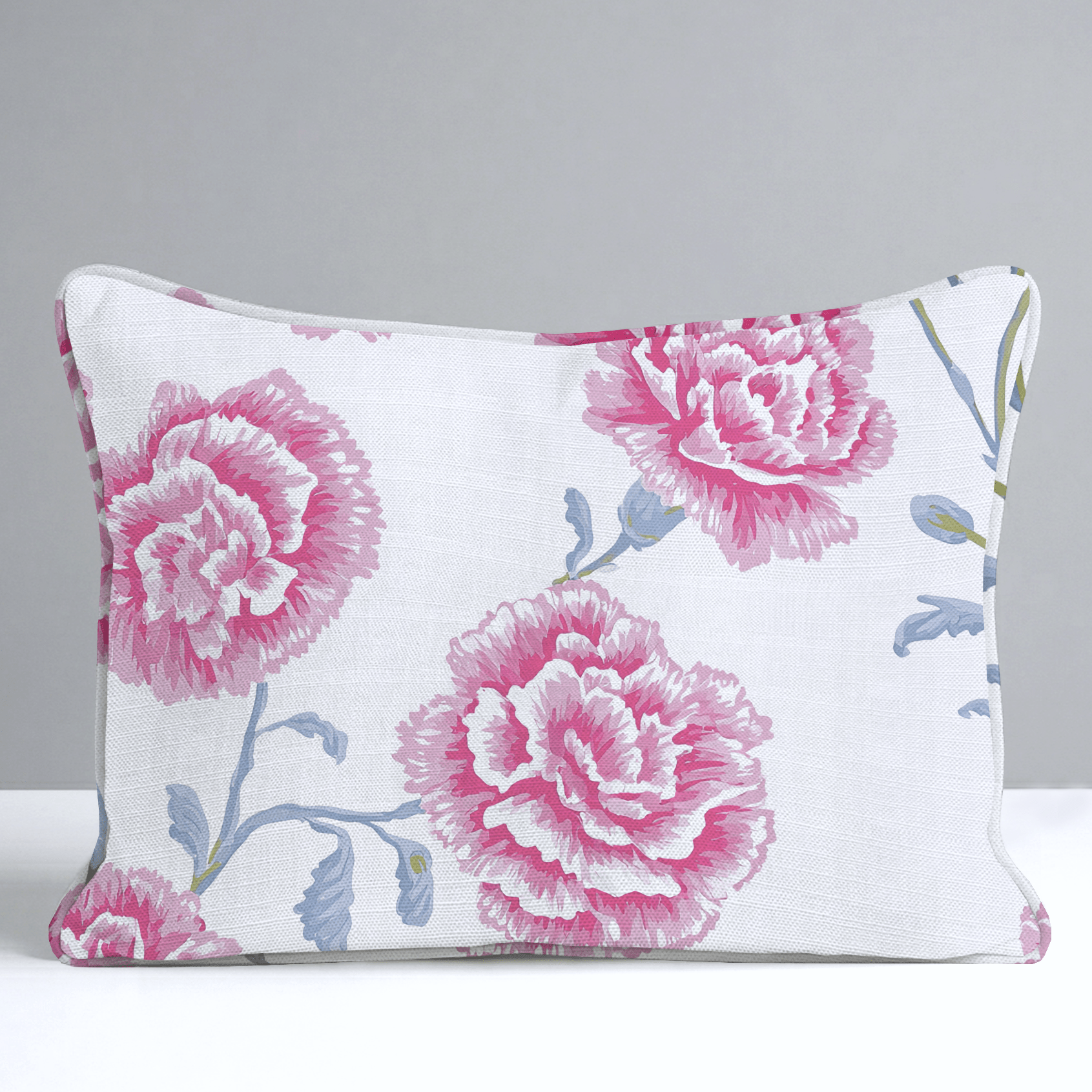 Rose Carnation Throw Pillow - Lemon Park
