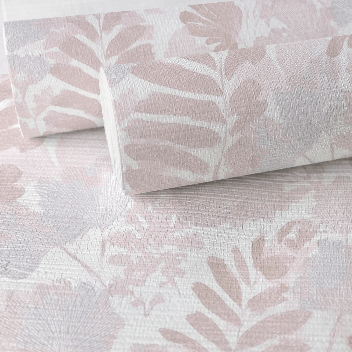 Rose Opalite Faux Grasscloth Wallpaper - Lemon Park