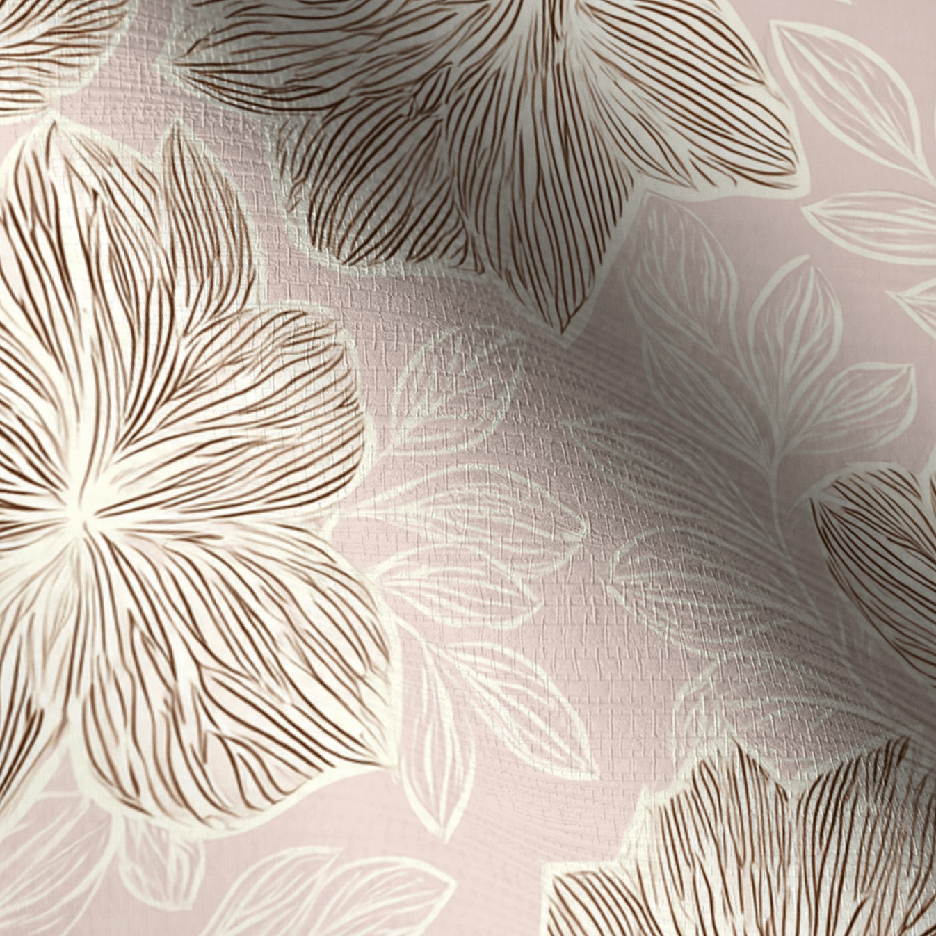 Rosegold Faux Grasscloth Wallpaper - Lemon Park