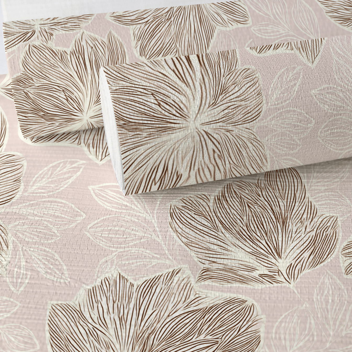 Rosegold Faux Grasscloth Wallpaper - Lemon Park