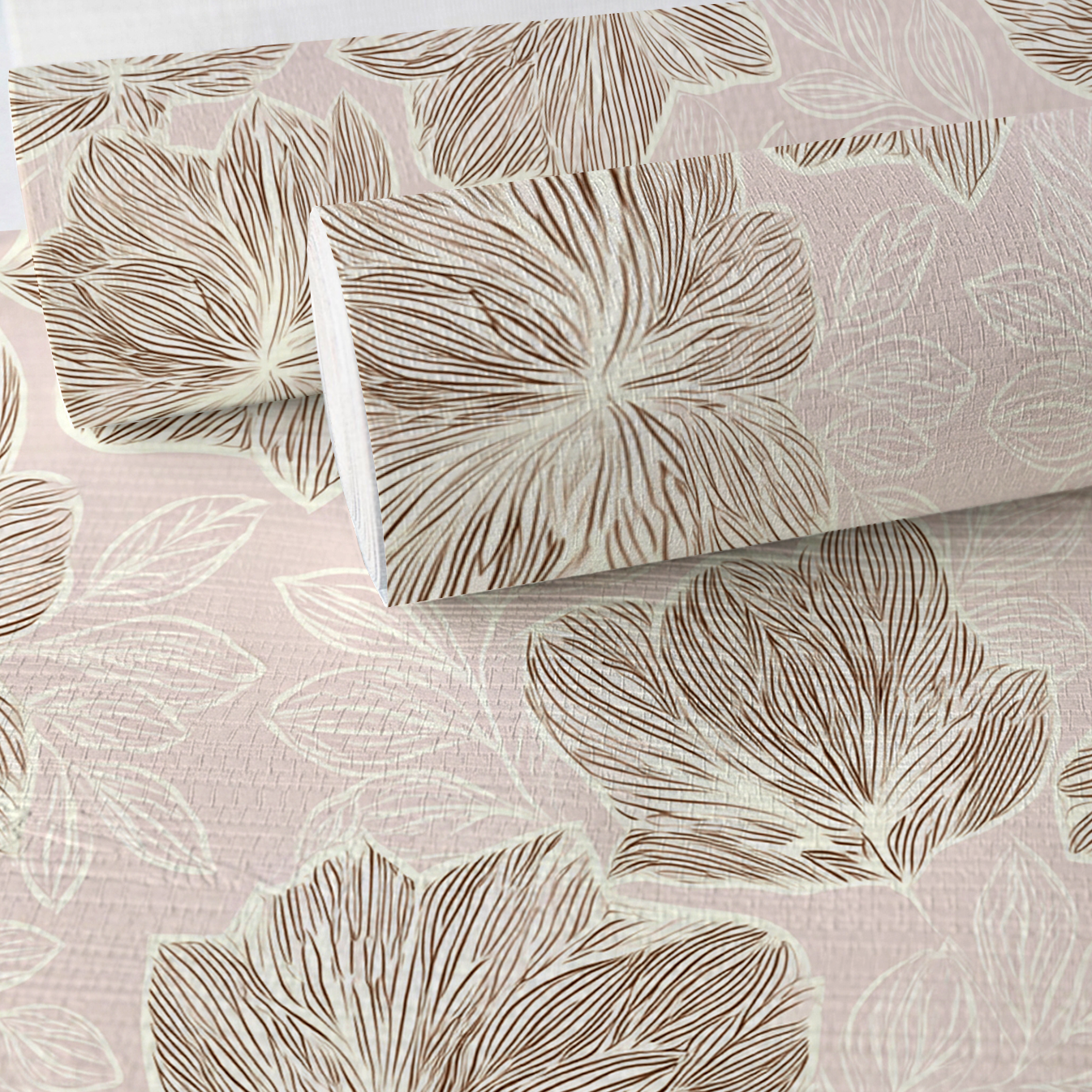 Rosegold Faux Grasscloth Wallpaper