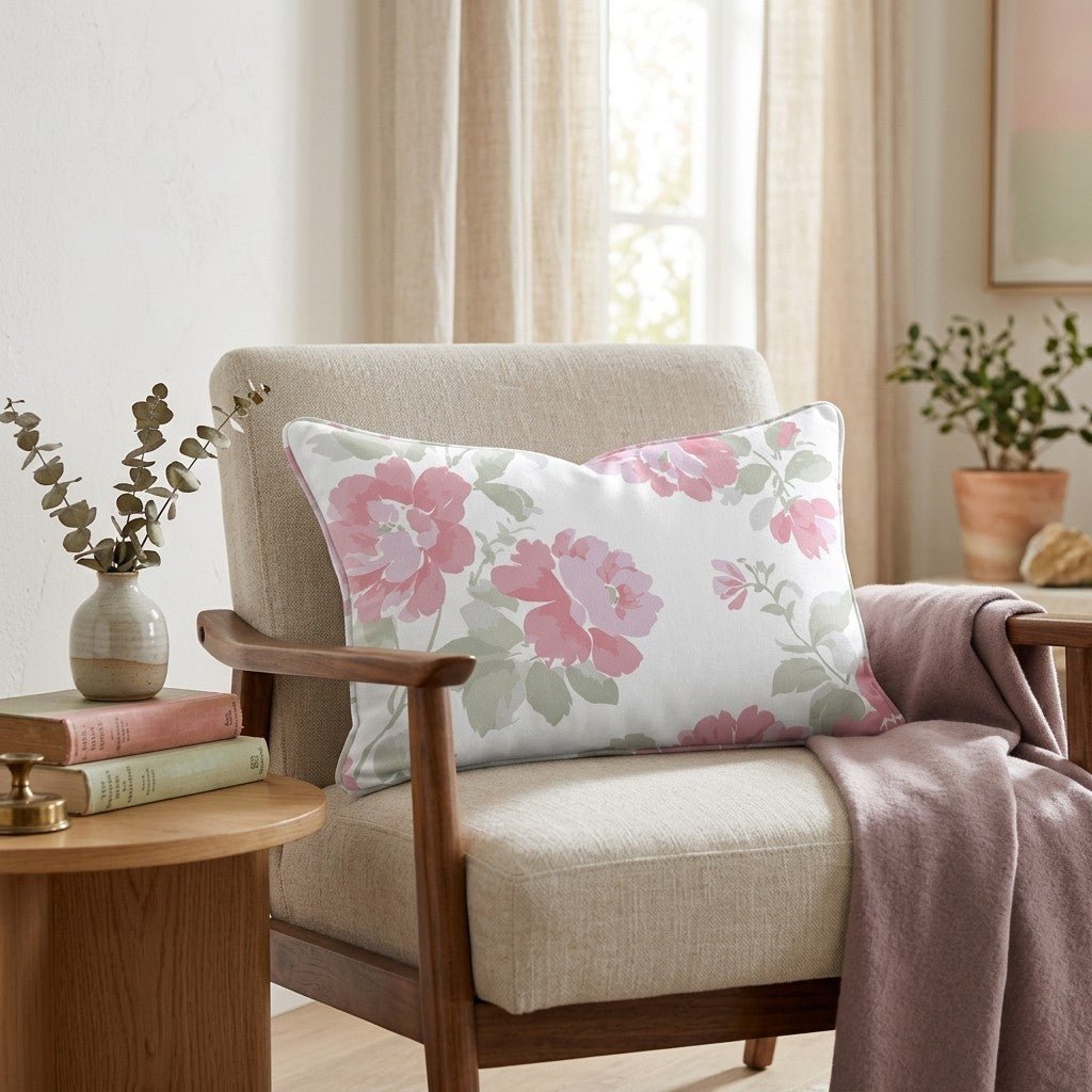 Rosewood Cottage Throw Pillow - Lemon Park