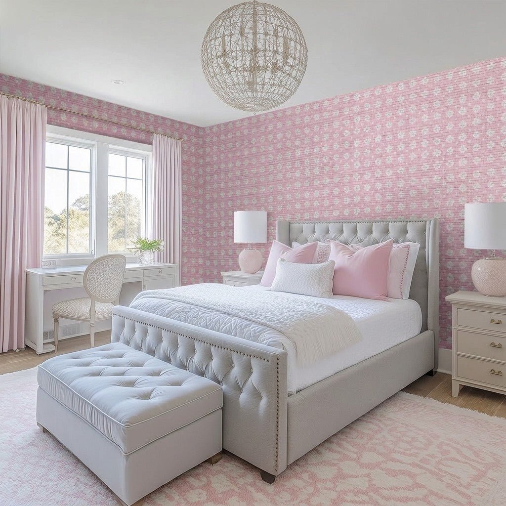 Rosie's Delight Faux Grasscloth Wallpaper - Lemon Park