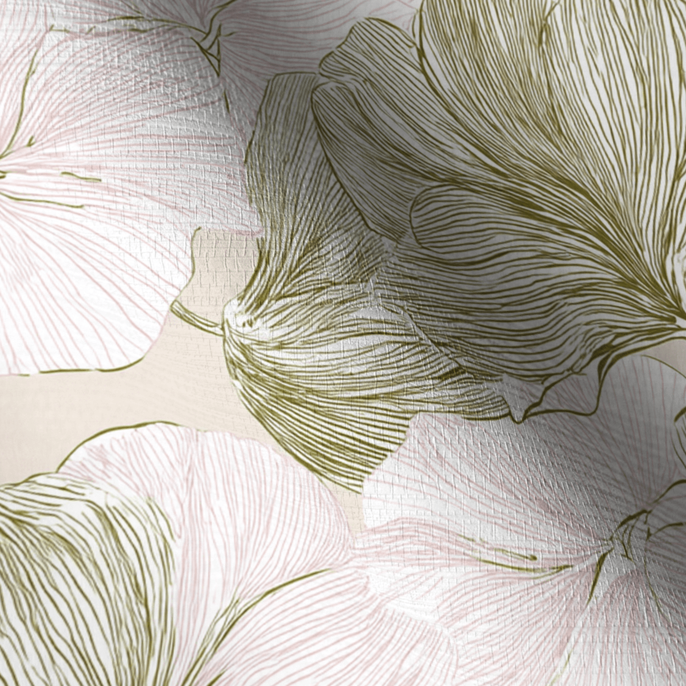Rosy Air Faux Grasscloth Wallpaper - Lemon Park