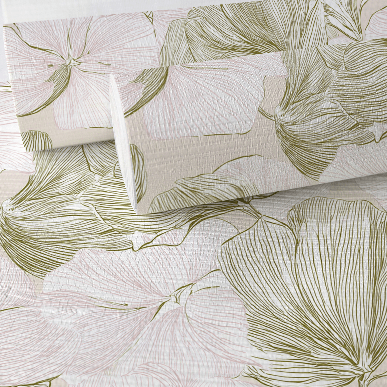 Rosy Air Faux Grasscloth Wallpaper - Lemon Park