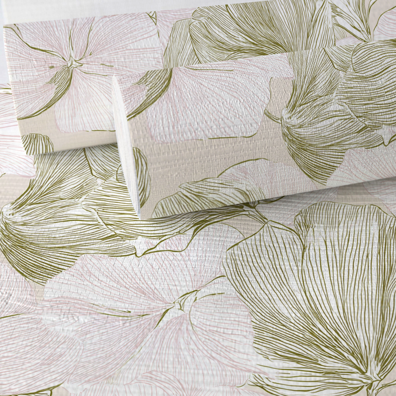 Rosy Air Faux Grasscloth Wallpaper