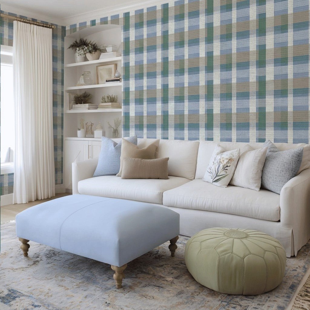 Ryan Faux Grasscloth Wallpaper - Lemon Park