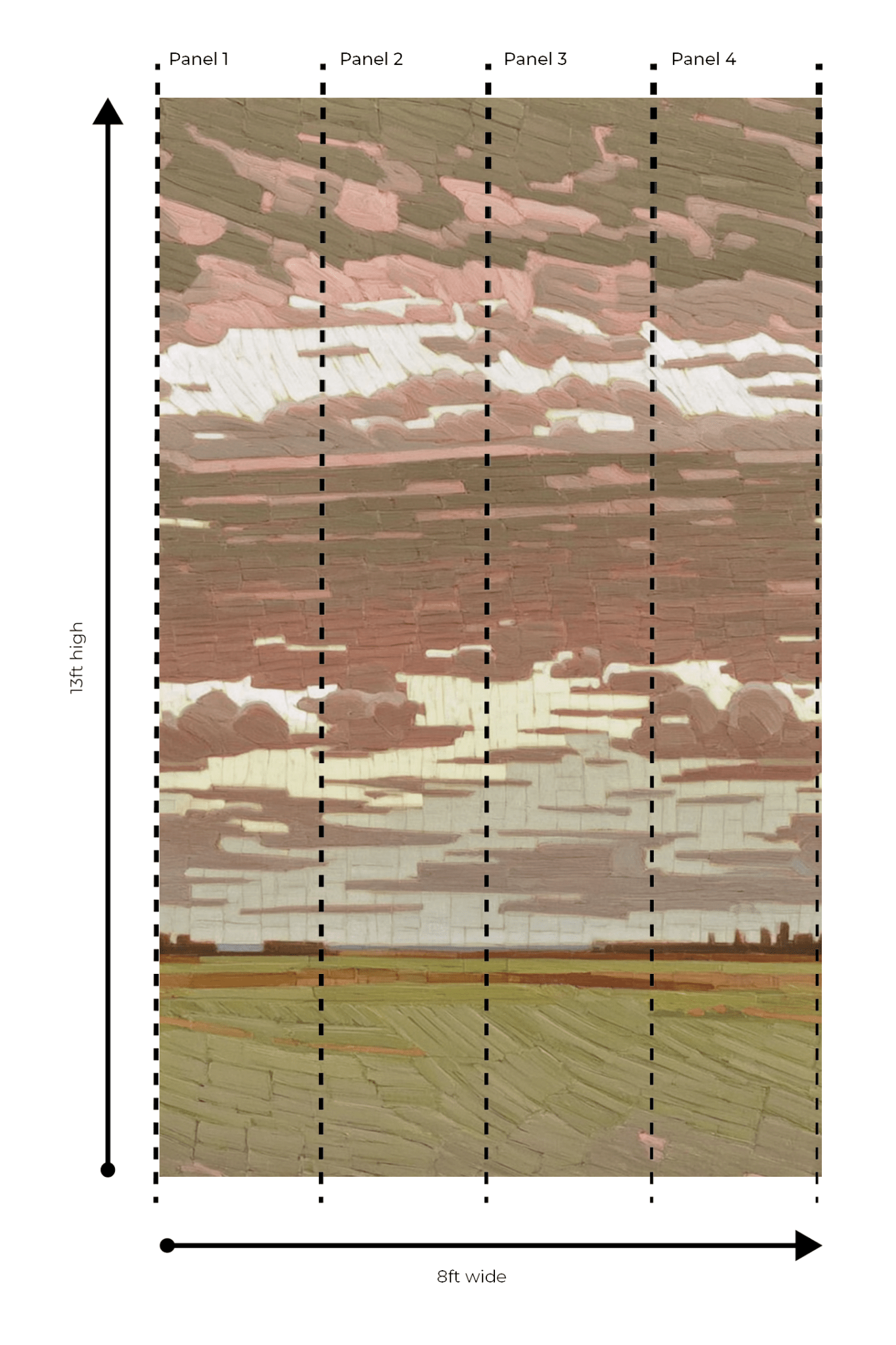 Saffron Sky - Wall Mural - Lemon Park