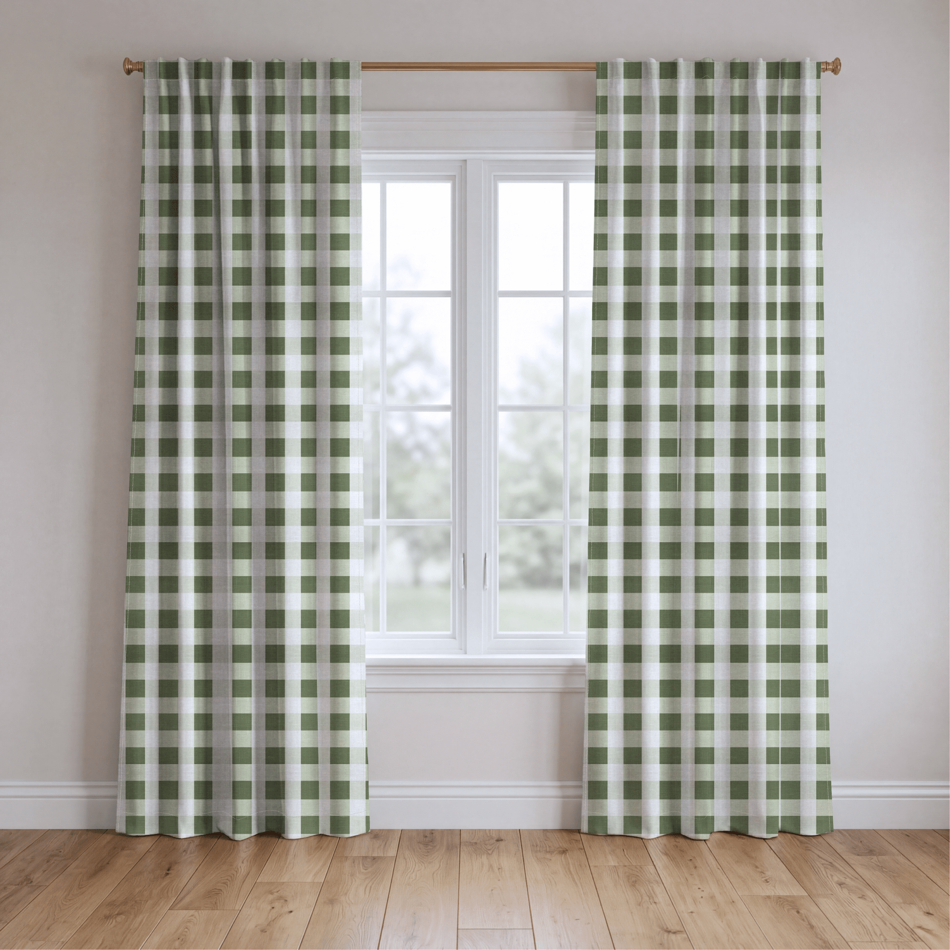 Sage Gingham - Drapery - Lemon Park