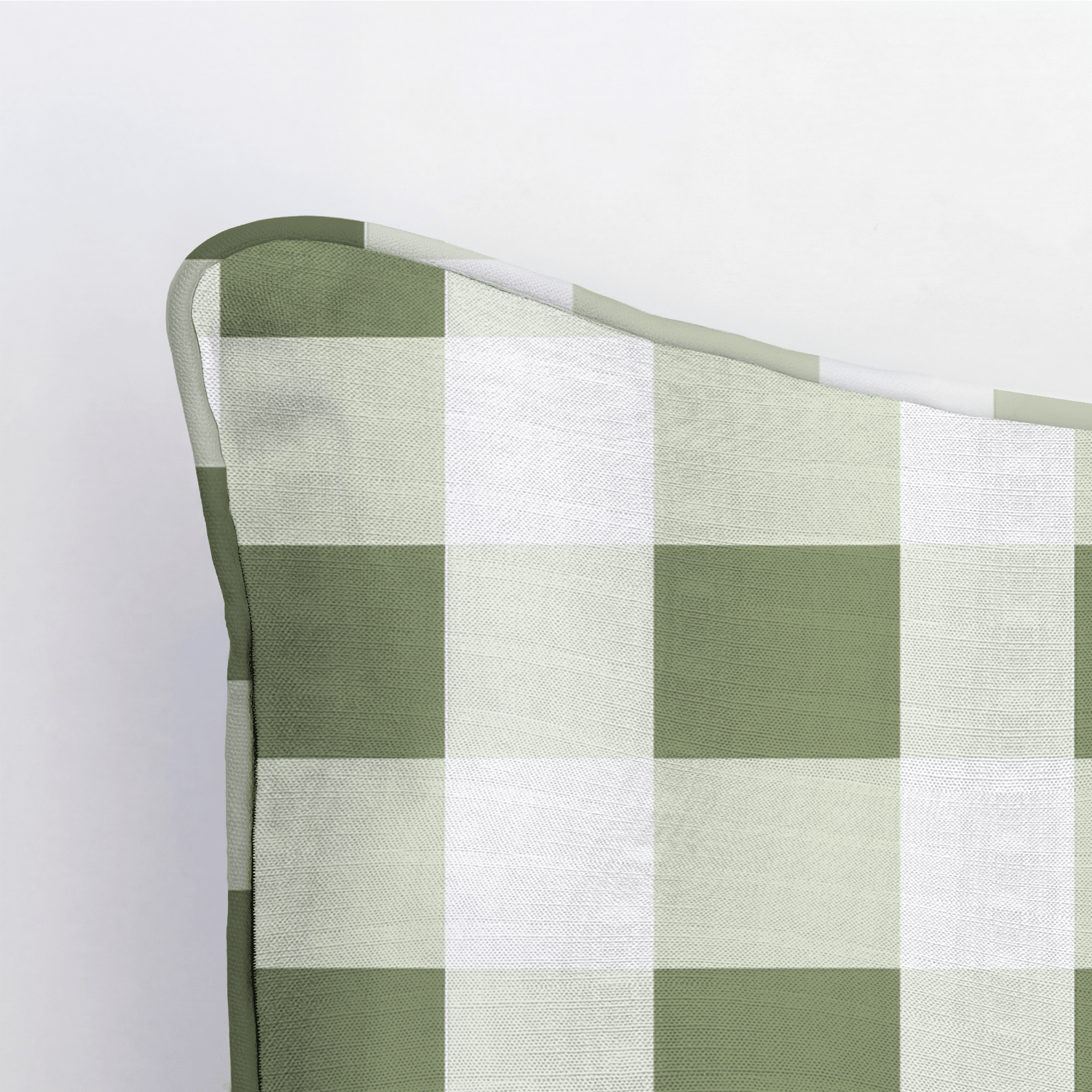 Sage Gingham Throw Pillow - Lemon Park