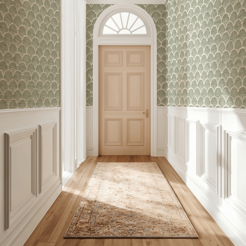 Sage Shell Faux Grasscloth Wallpaper - Lemon Park