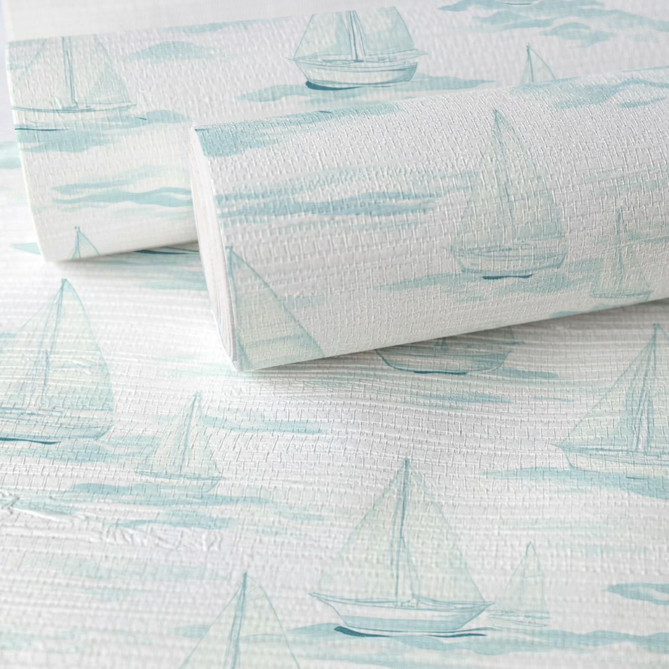 Sail Away Faux Grasscloth Wallpaper