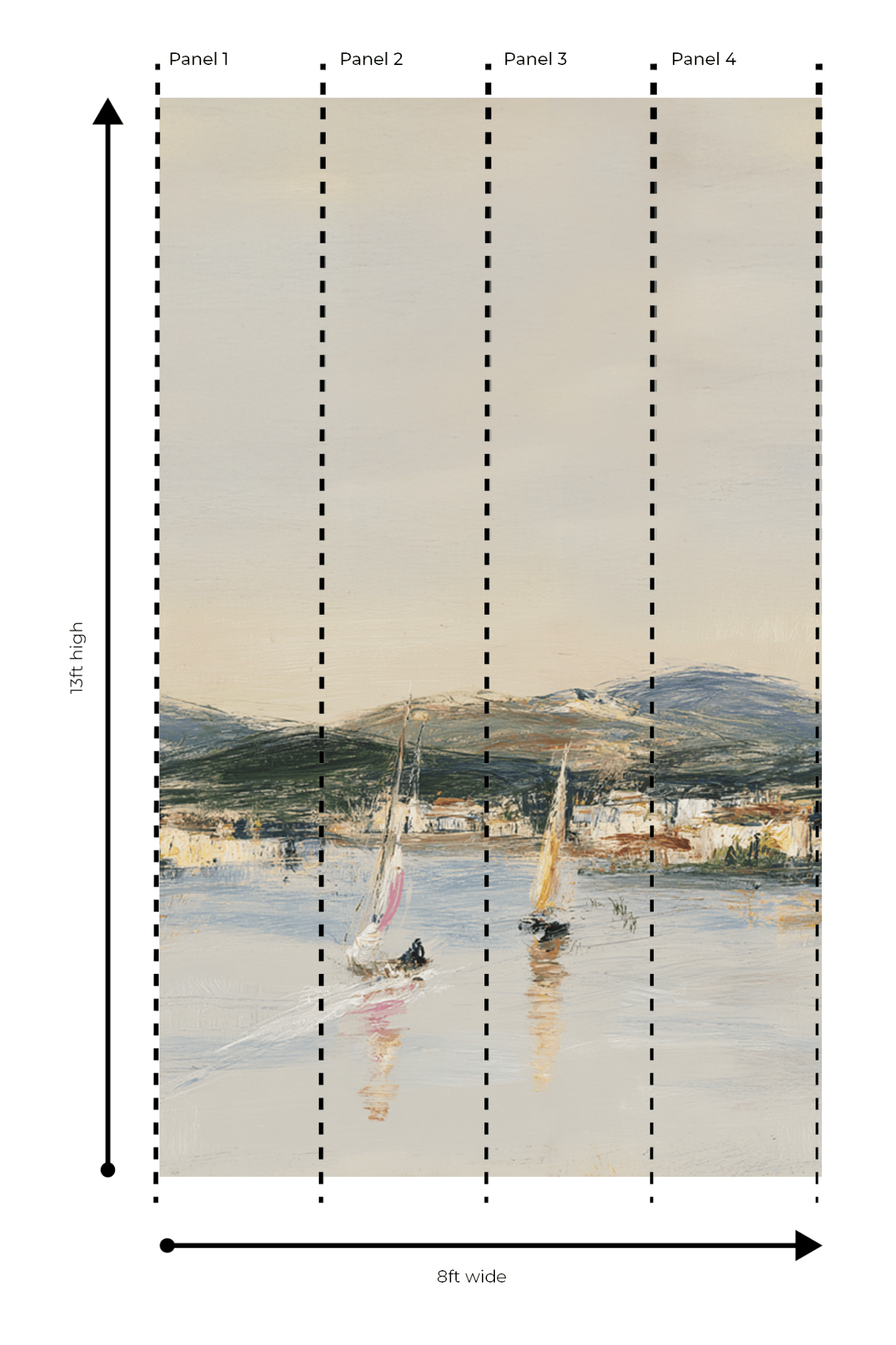 Sailboat - Wall Mural - Lemon Park
