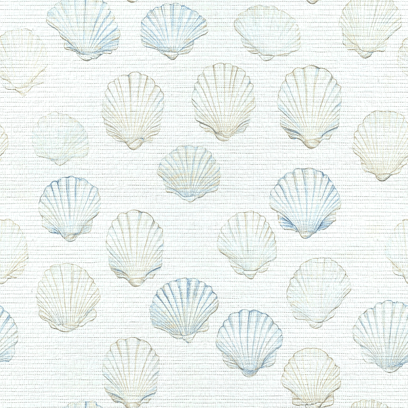 Sally's Sea Shells Faux Grasscloth Wallpaper - Lemon Park