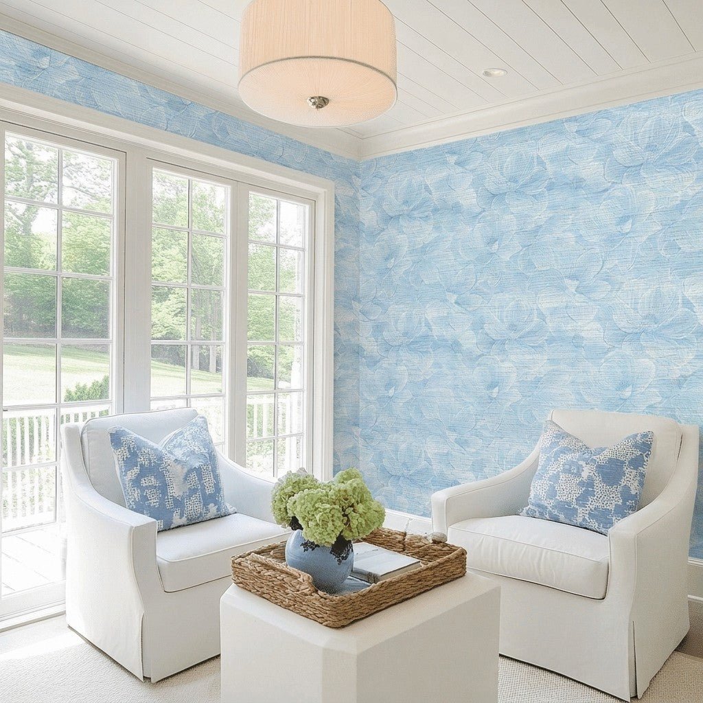 Salt Air Faux Grasscloth Wallpaper - Lemon Park