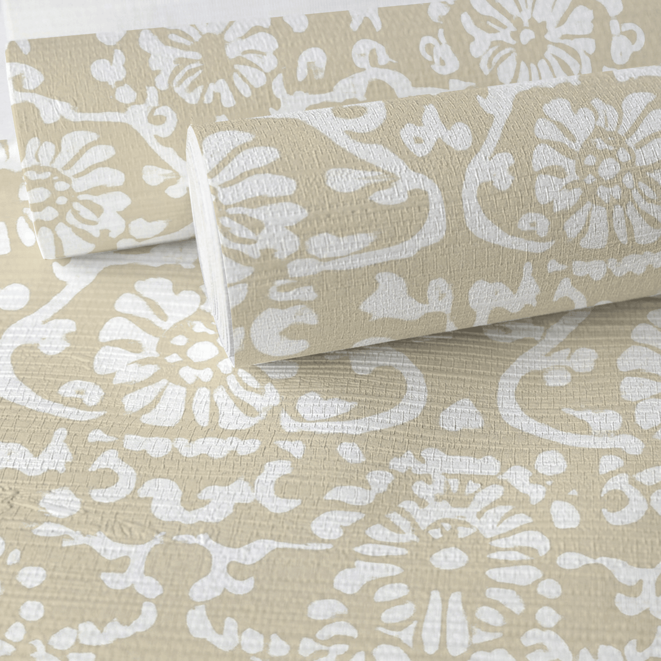 Sandy Faux Grasscloth Wallpaper - Lemon Park