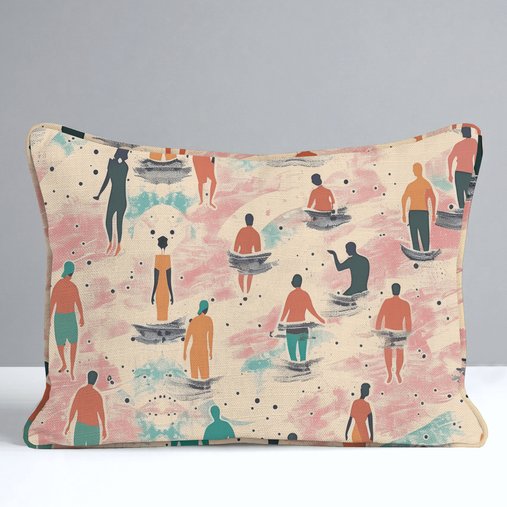 Sandy Shores Gathering Throw Pillow - Lemon Park