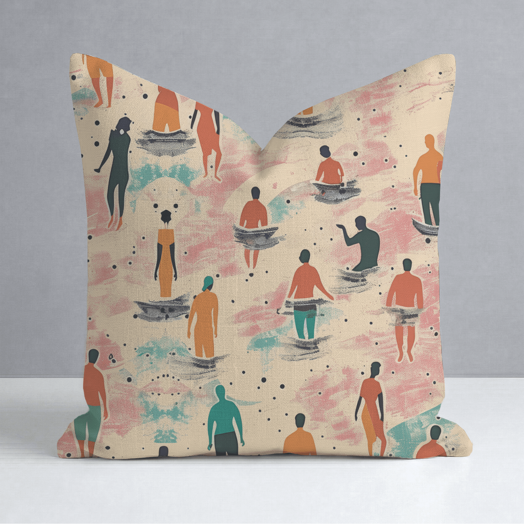 Sandy Shores Gathering Throw Pillow - Lemon Park