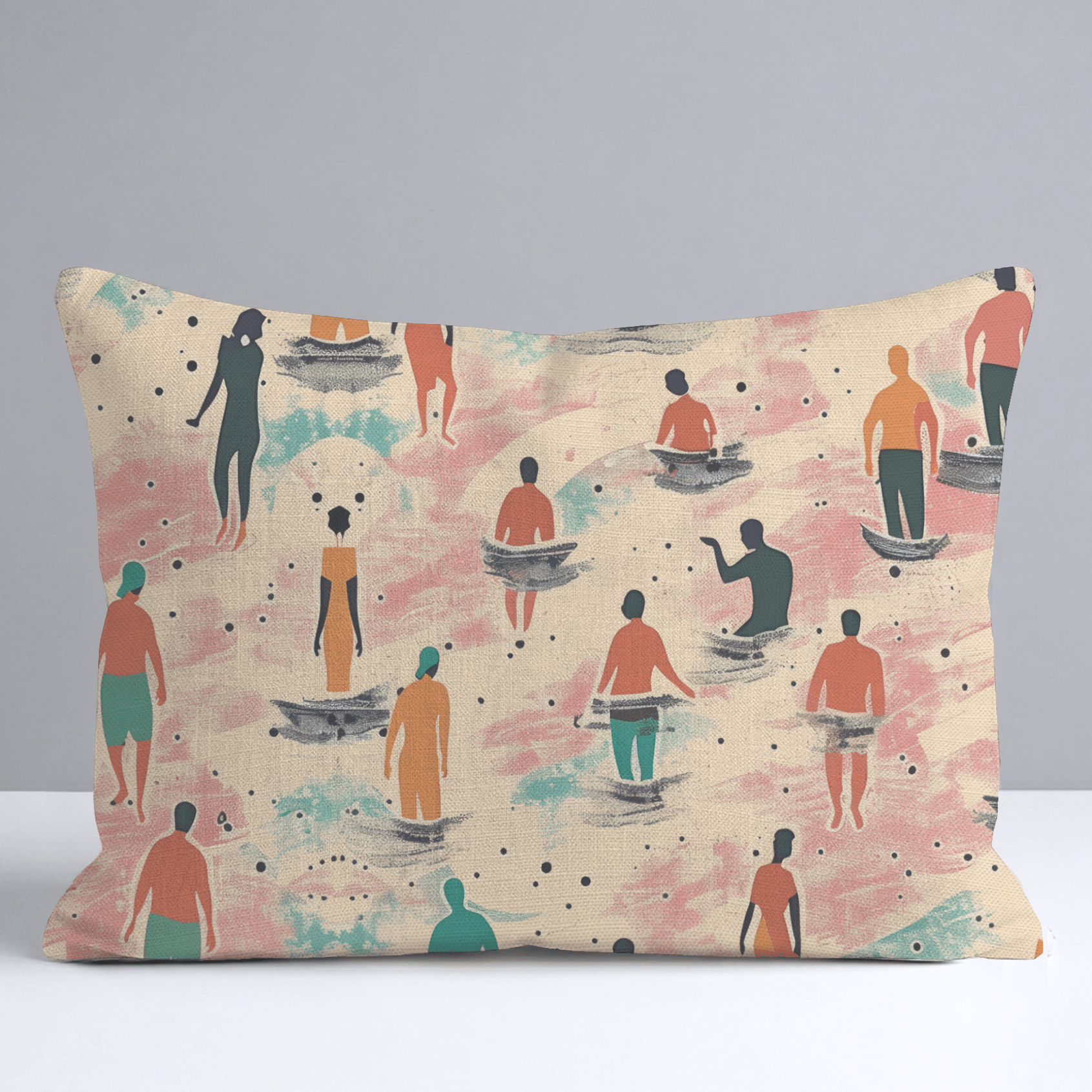 Sandy Shores Gathering Throw Pillow - Lemon Park