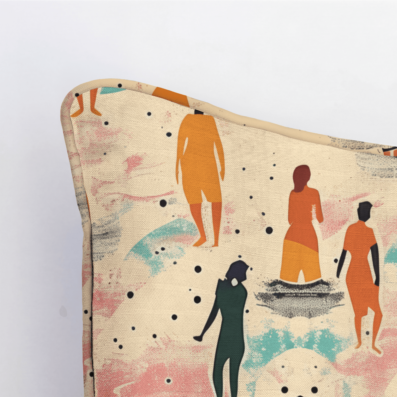 Sandy Shores Gathering Throw Pillow - Lemon Park