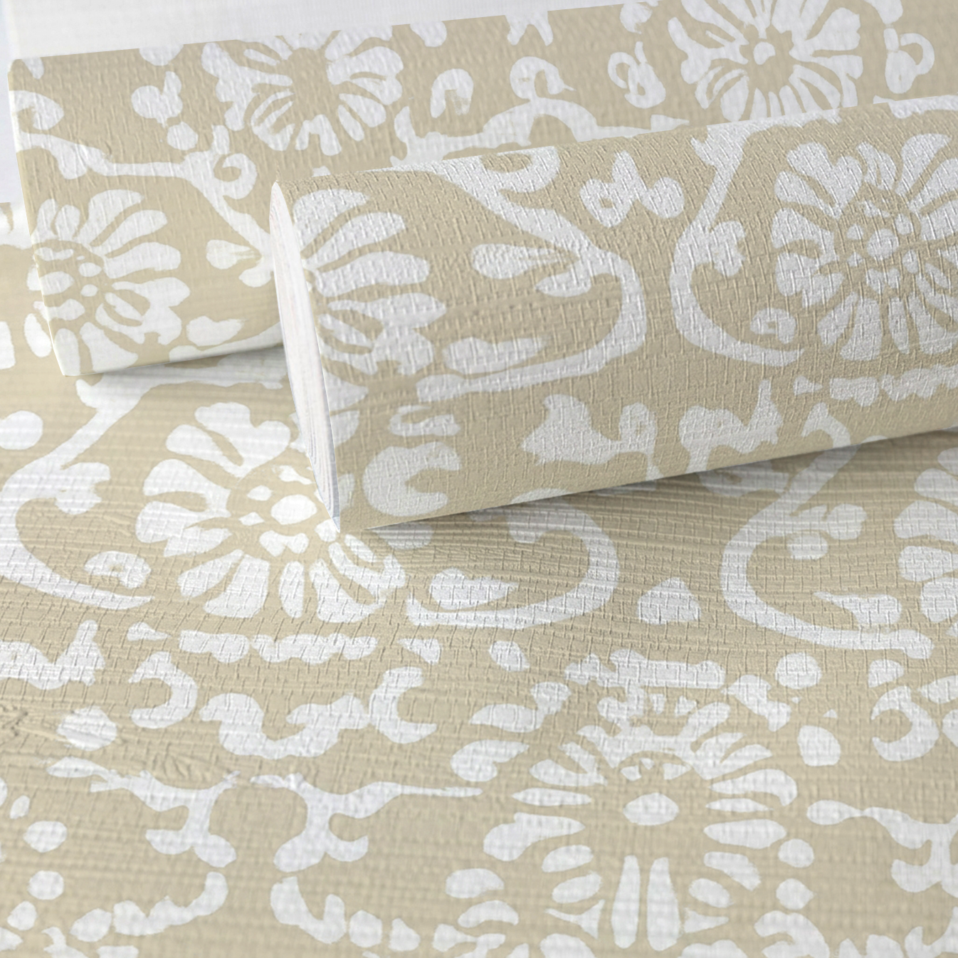 Sandy Faux Grasscloth Wallpaper