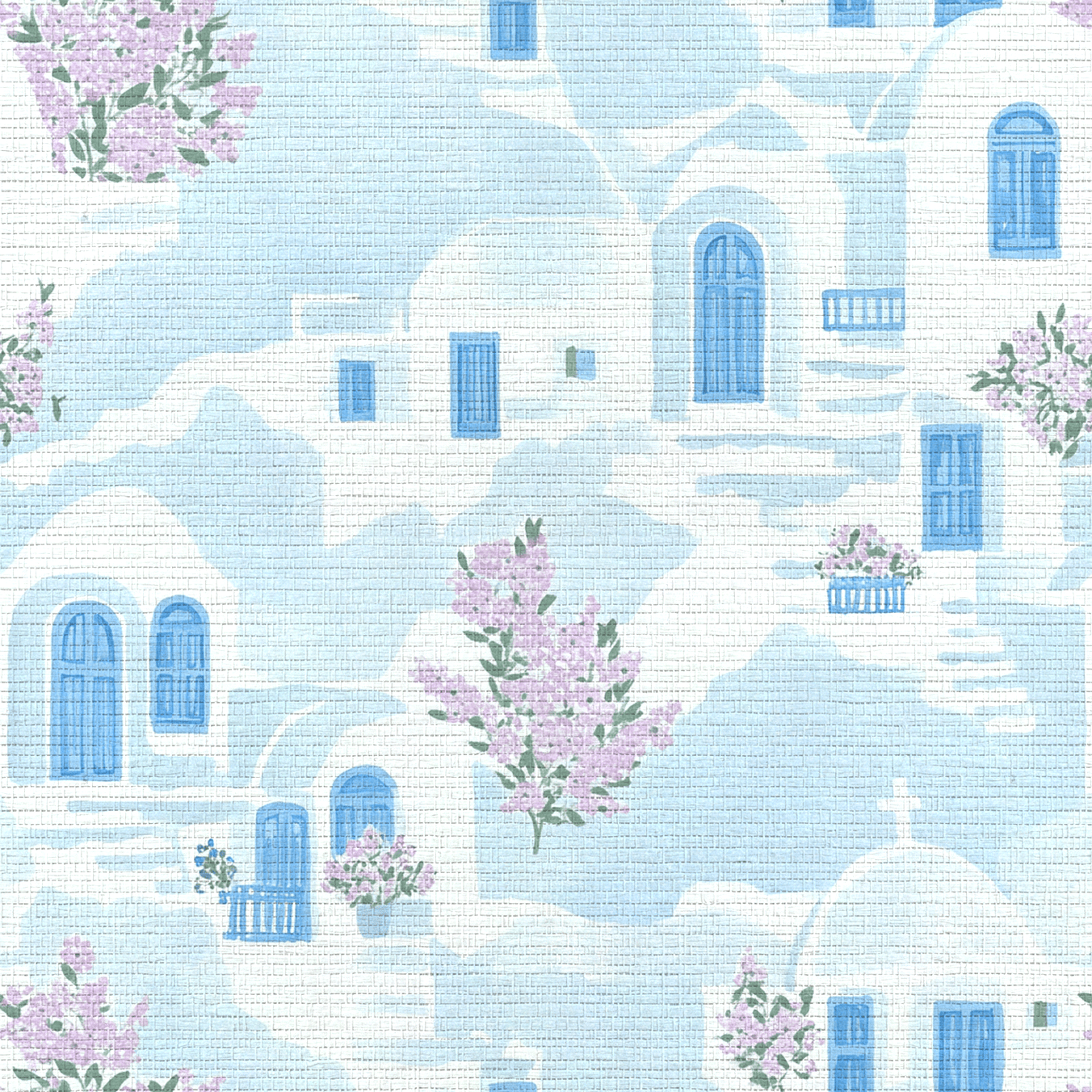 Santorini Sunset Faux Grasscloth Wallpaper - Lemon Park