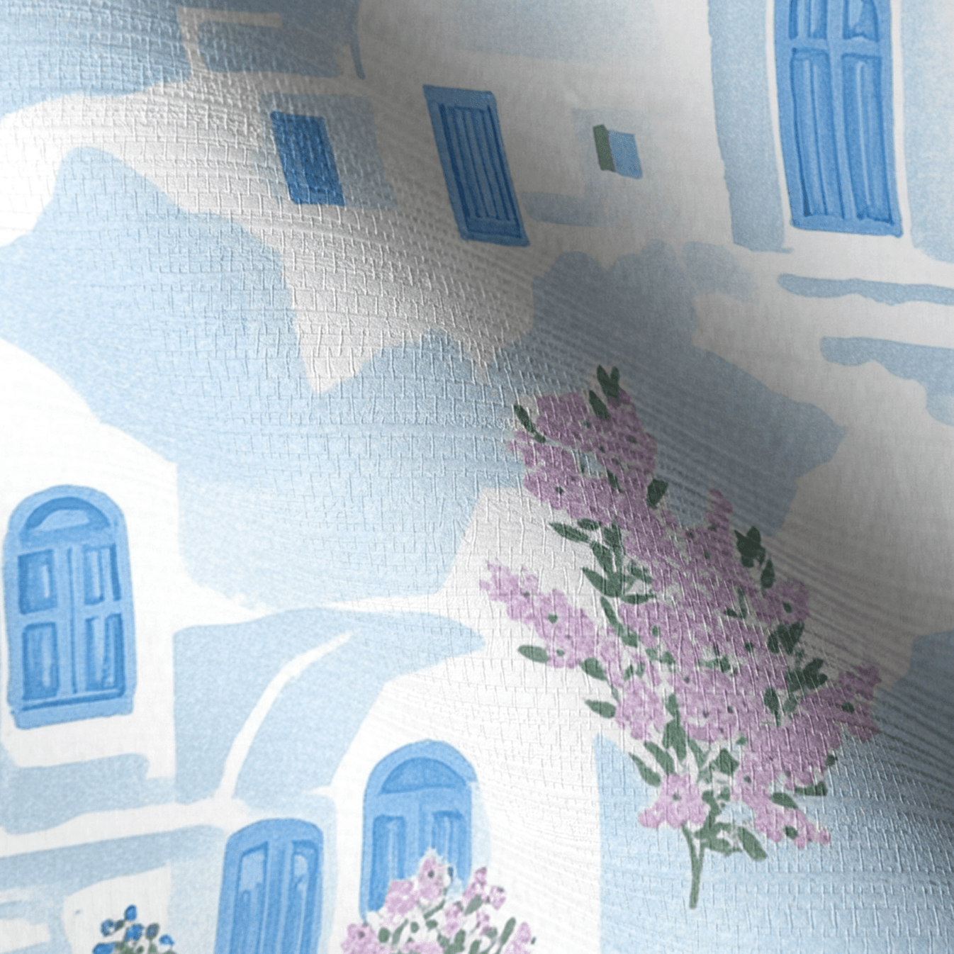 Santorini Sunset Faux Grasscloth Wallpaper - Lemon Park