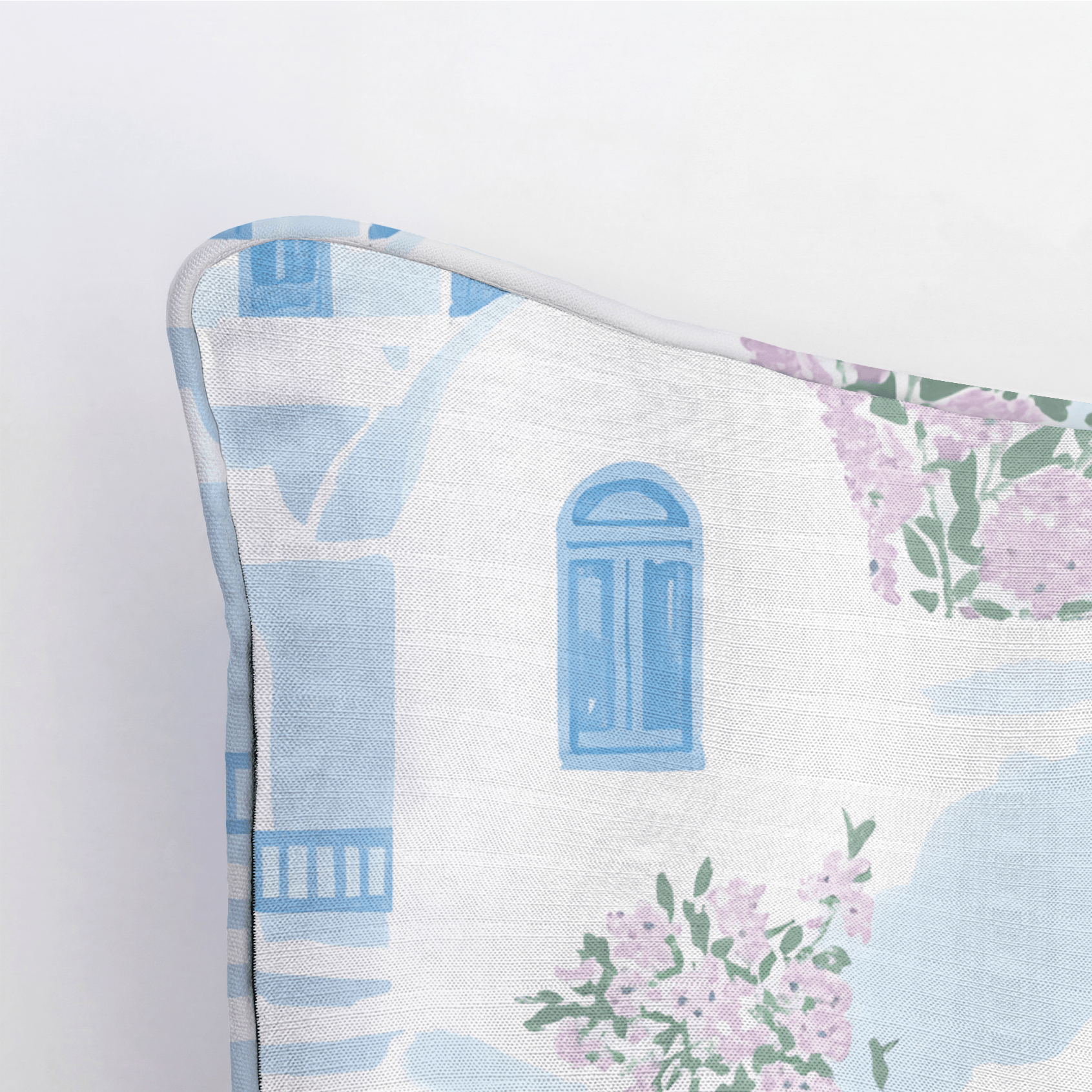 Santorini Sunset Throw Pillow - Lemon Park