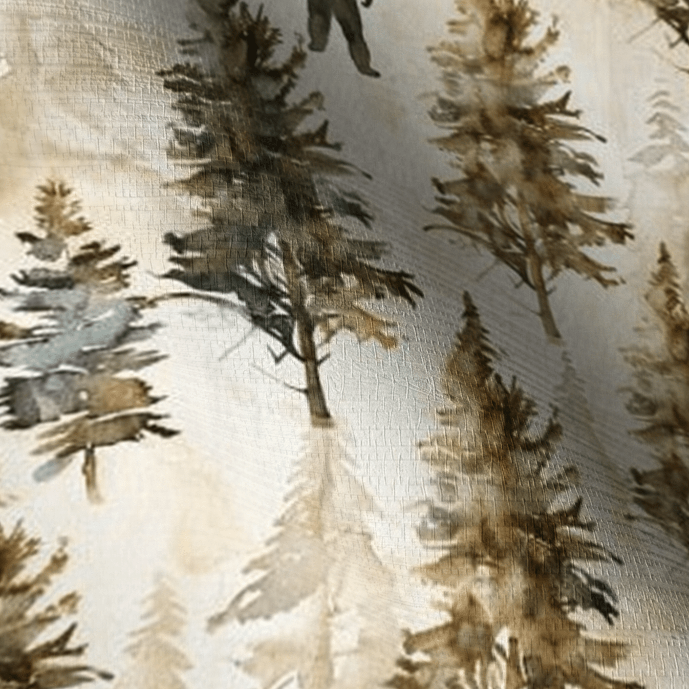 Sasquatch Sanctuary Faux Grasscloth Wallpaper - Lemon Park