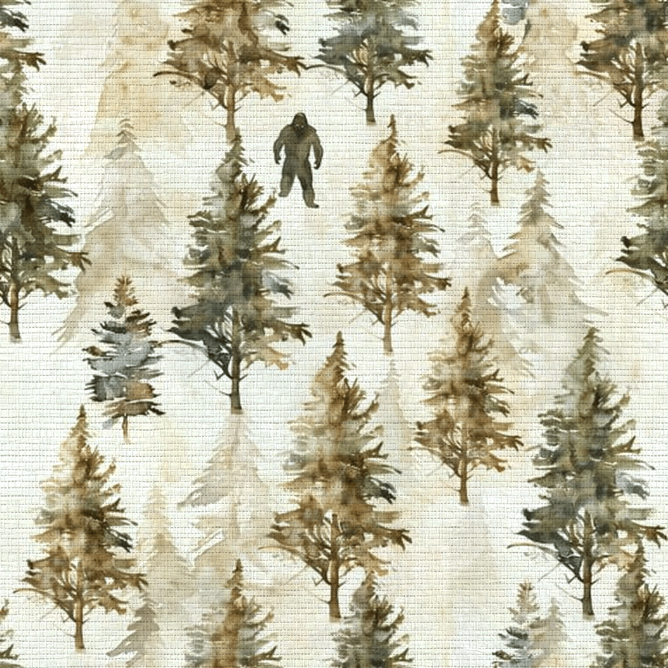 Sasquatch Sanctuary Faux Grasscloth Wallpaper - Lemon Park