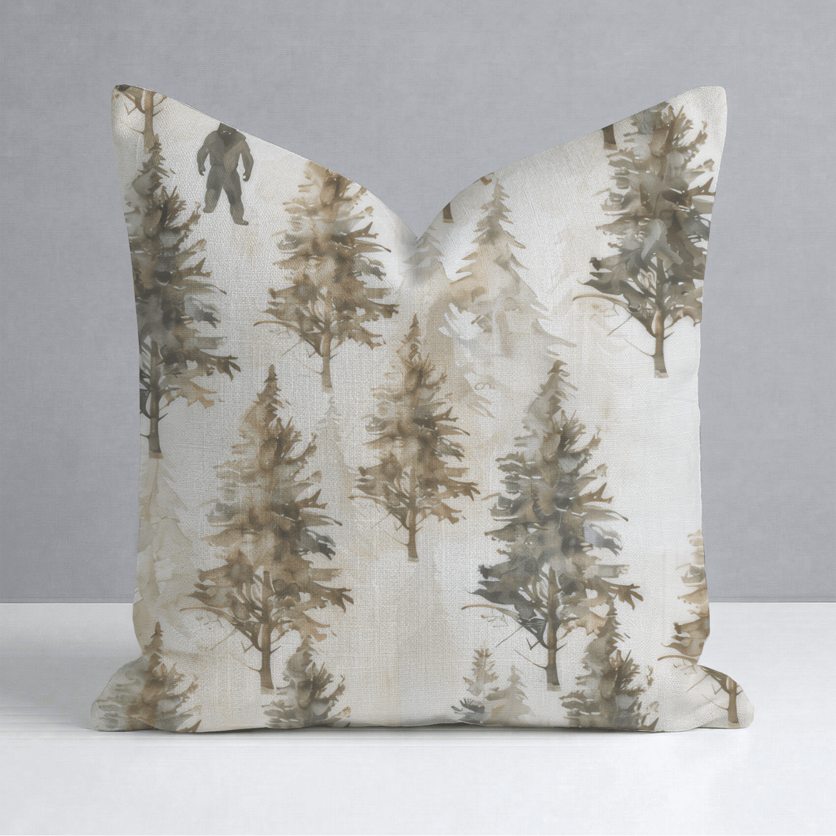Sasquatch Sanctuary Throw Pillow - Lemon Park